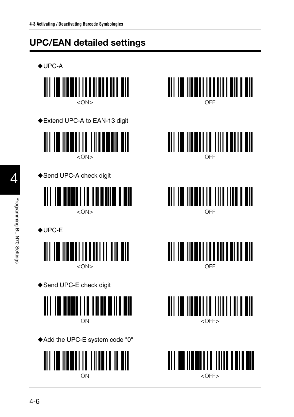 Upc/ean detailed settings, Upc/ean detailed settings -6 | KEYENCE BL-N70 Series User Manual | Page 34 / 72