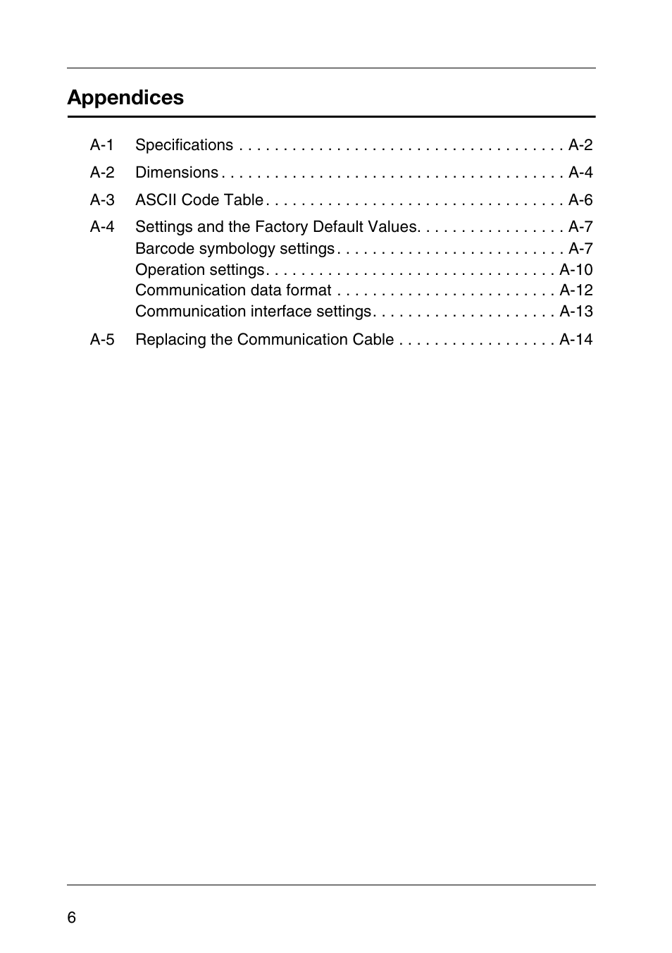 Appendices | KEYENCE BL-N70 Series User Manual | Page 8 / 72