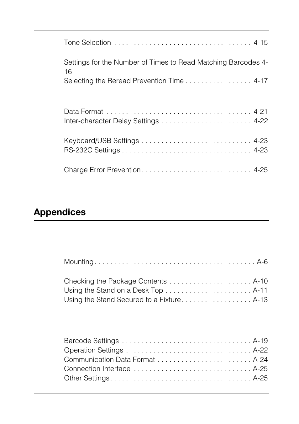 Appendices | KEYENCE BL-N90 Series User Manual | Page 13 / 110