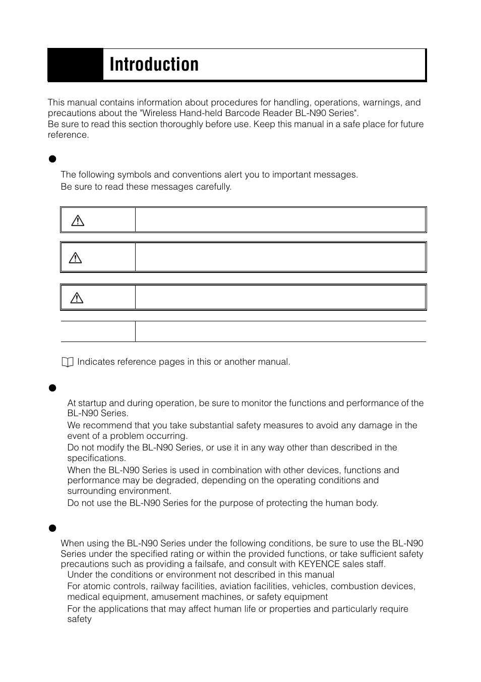 Introduction | KEYENCE BL-N90 Series User Manual | Page 2 / 110