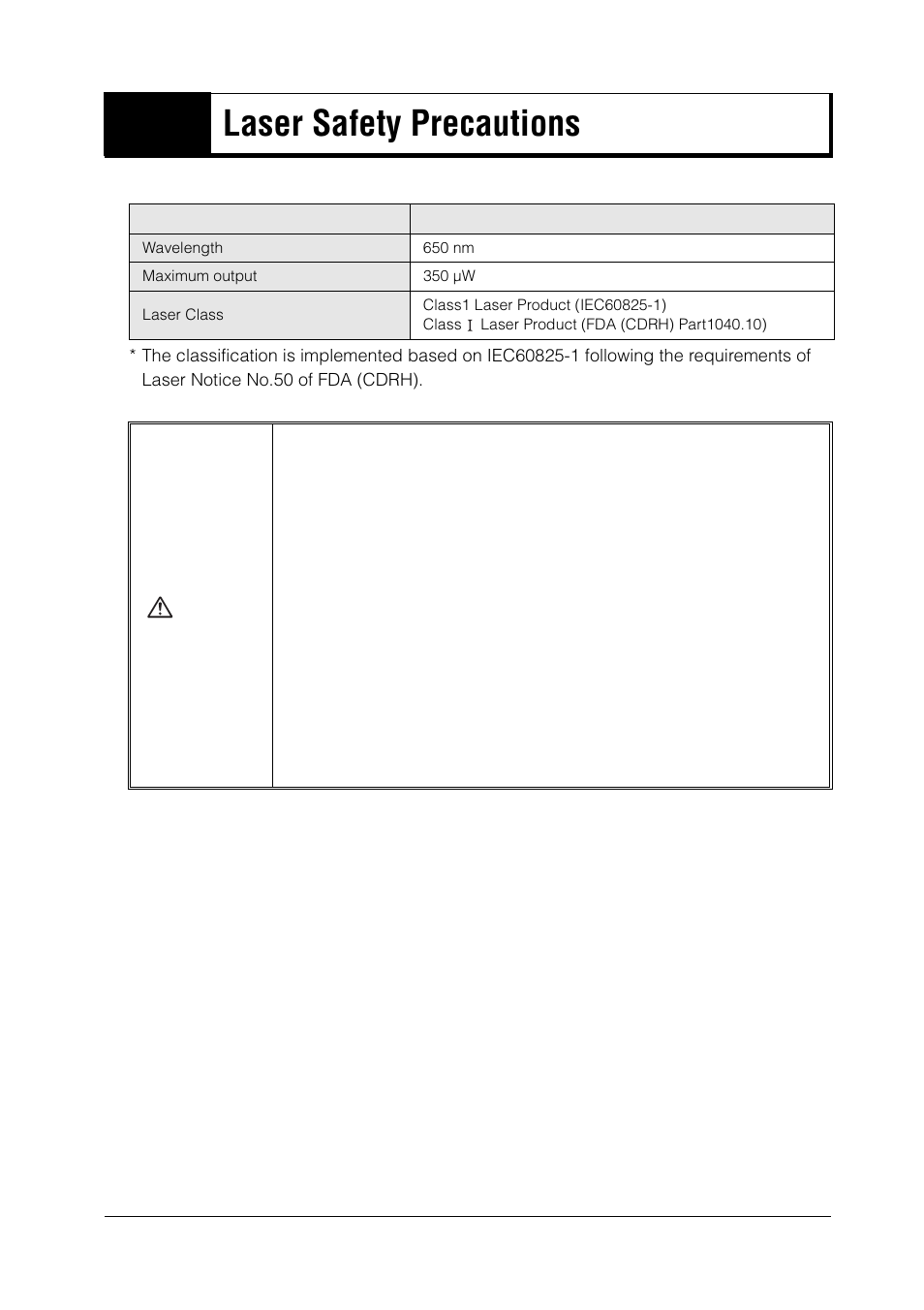 Laser safety precautions | KEYENCE BL-N90 Series User Manual | Page 3 / 110