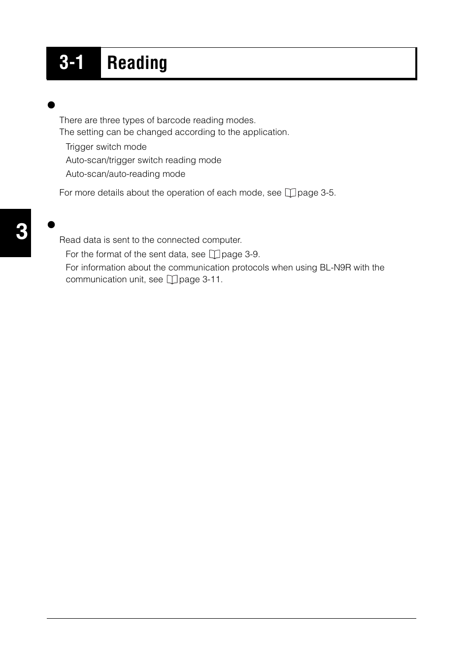 1 reading, Reading -2, Reading | KEYENCE BL-N90 Series User Manual | Page 42 / 110