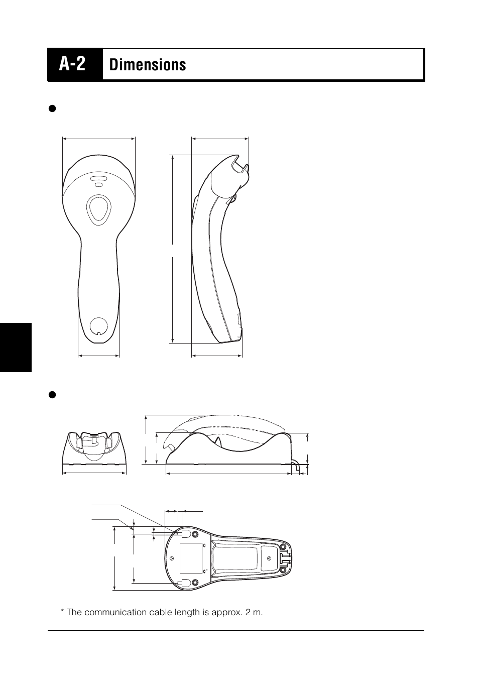 A-2 dimensions, Dimensions | KEYENCE BL-N90 Series User Manual | Page 86 / 110