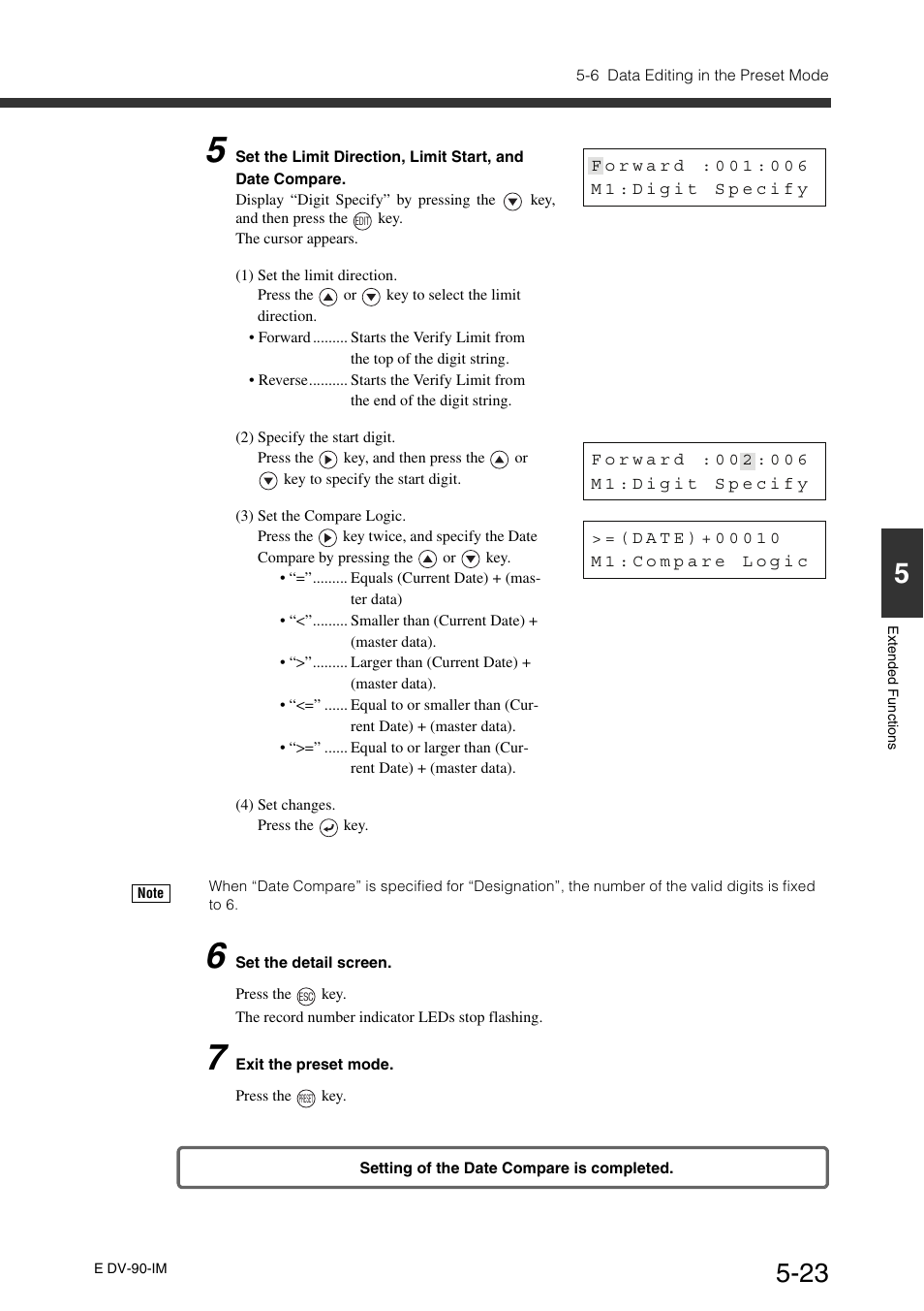 KEYENCE DV-90 User Manual | Page 121 / 262