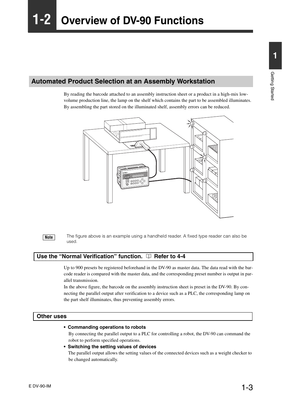 2 overview of dv-90 functions, 2 overview of dv-90 functions -3, Overview of dv-90 functions -3 | Overview of dv-90 functions | KEYENCE DV-90 User Manual | Page 15 / 262