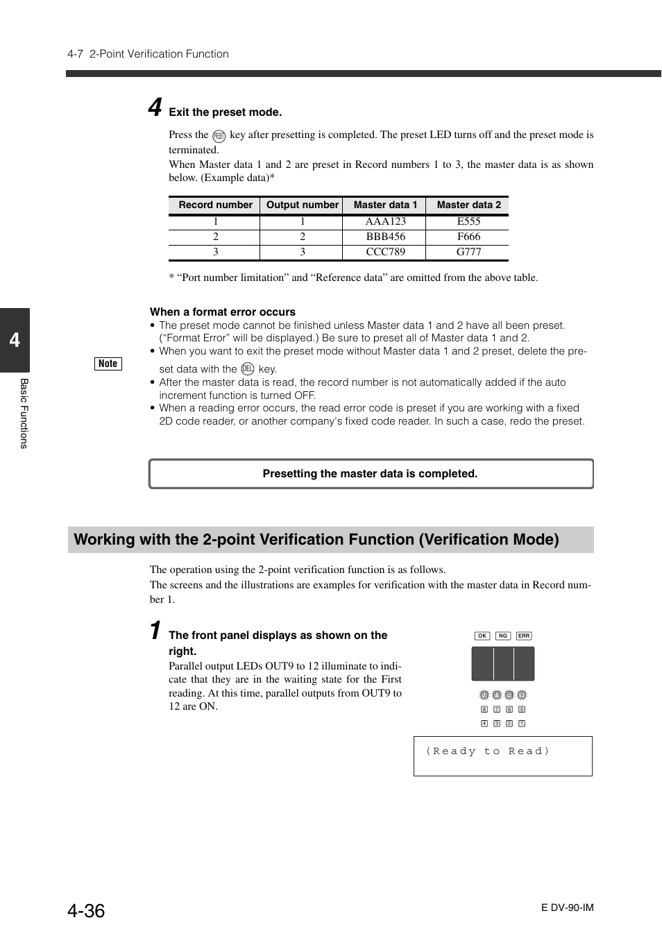 KEYENCE DV-90 User Manual | Page 96 / 262