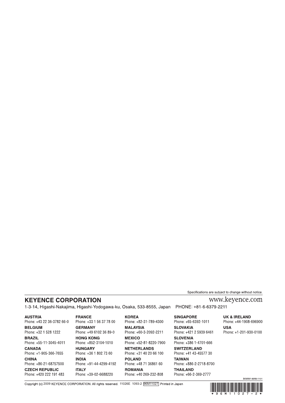 KEYENCE N-410 User Manual | Page 160 / 160