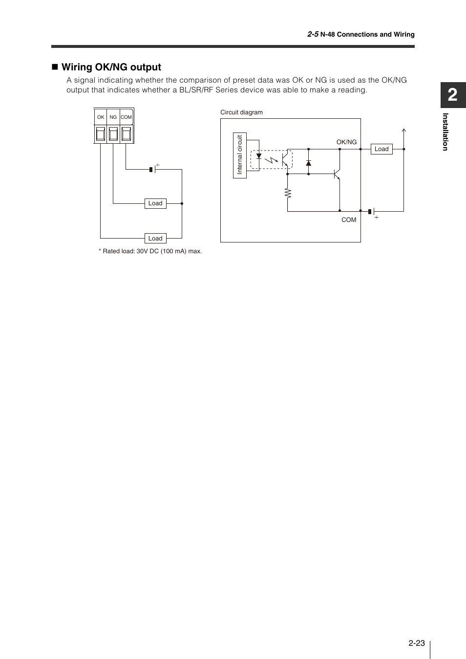 Wiring ok/ng output | KEYENCE N-410 User Manual | Page 45 / 160