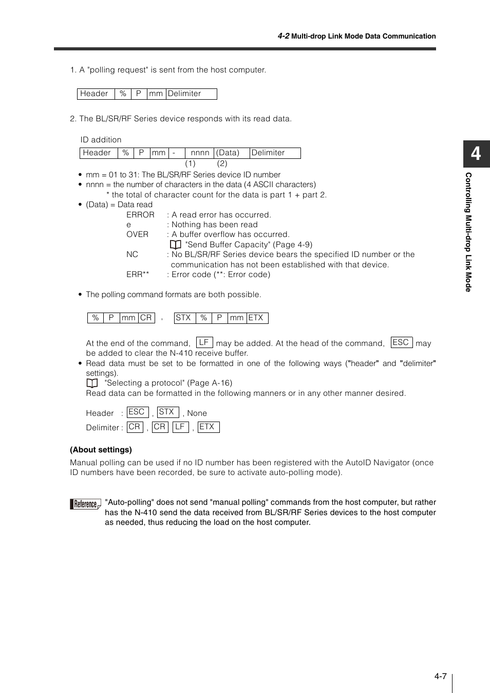 Reference | KEYENCE N-410 User Manual | Page 81 / 160