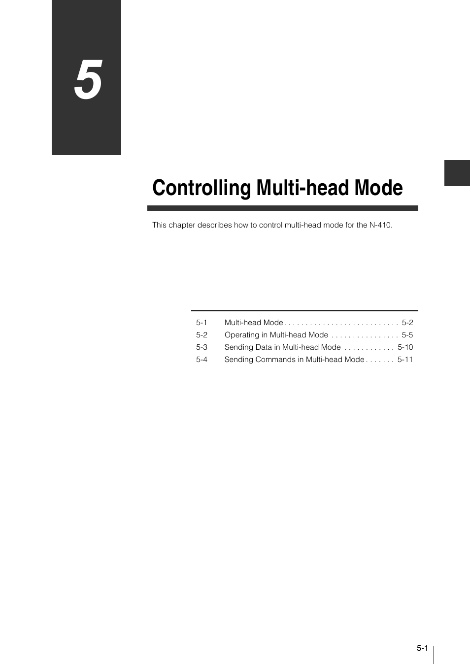 Chapter 5 controlling multi-head mode, Controlling multi- head mode, Controlling multi-head mode | KEYENCE N-410 User Manual | Page 85 / 160