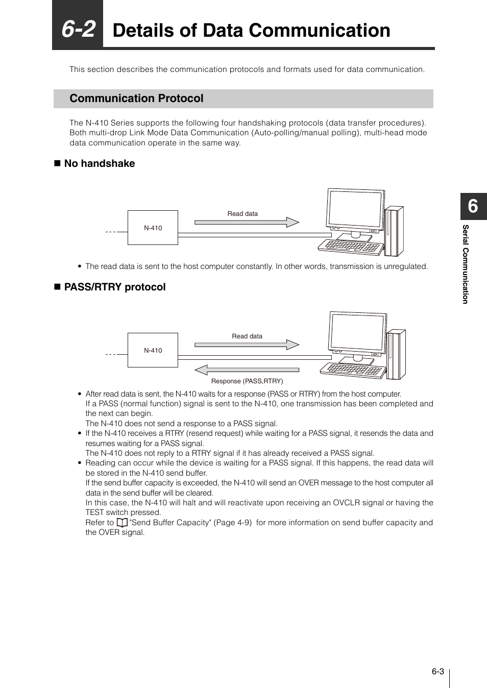2 details of data communication, Communication protocol, Details of data communication -3 | Communication protocol -3, Details of data communication | KEYENCE N-410 User Manual | Page 99 / 160