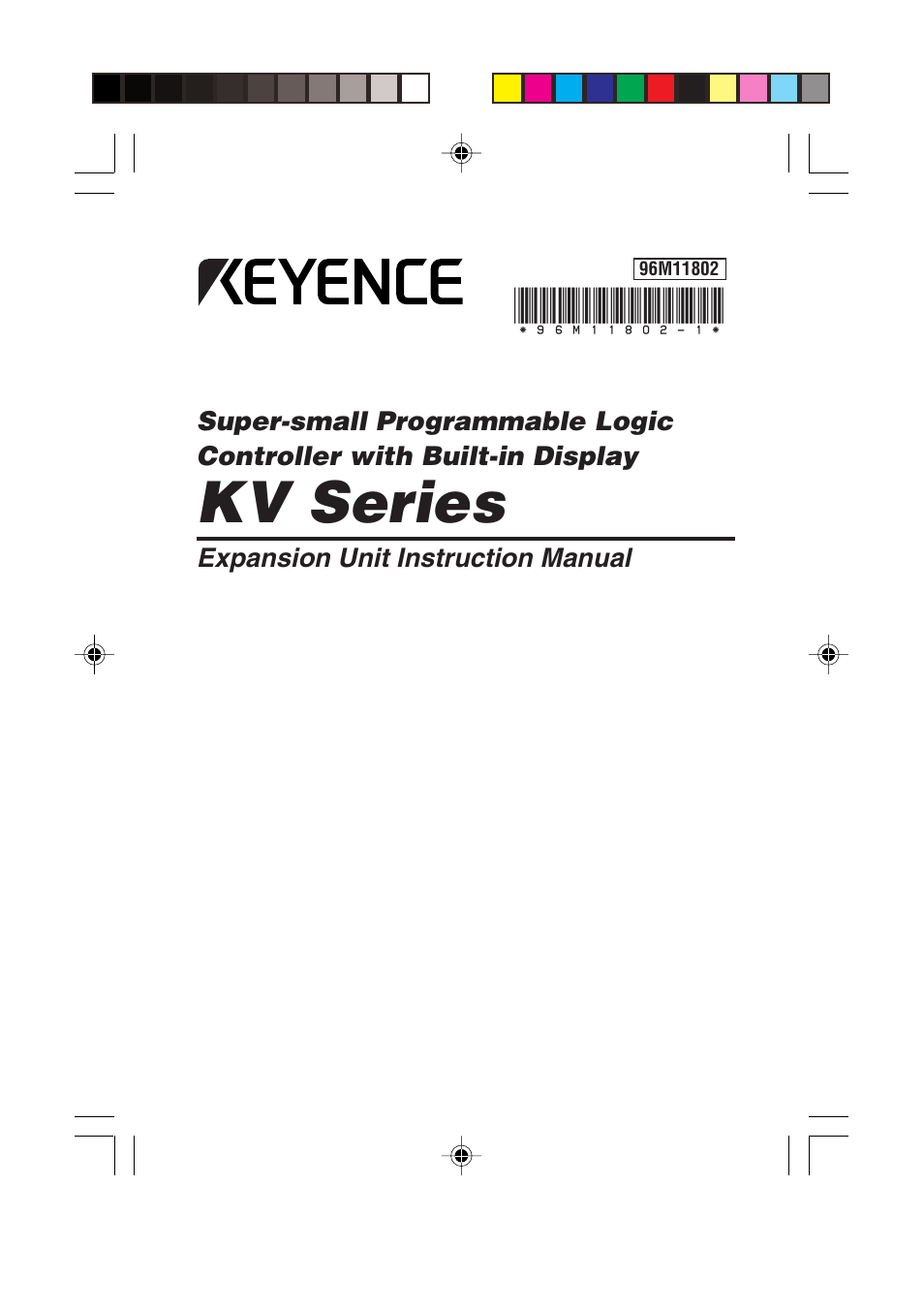 KEYENCE KV Series User Manual | 26 pages