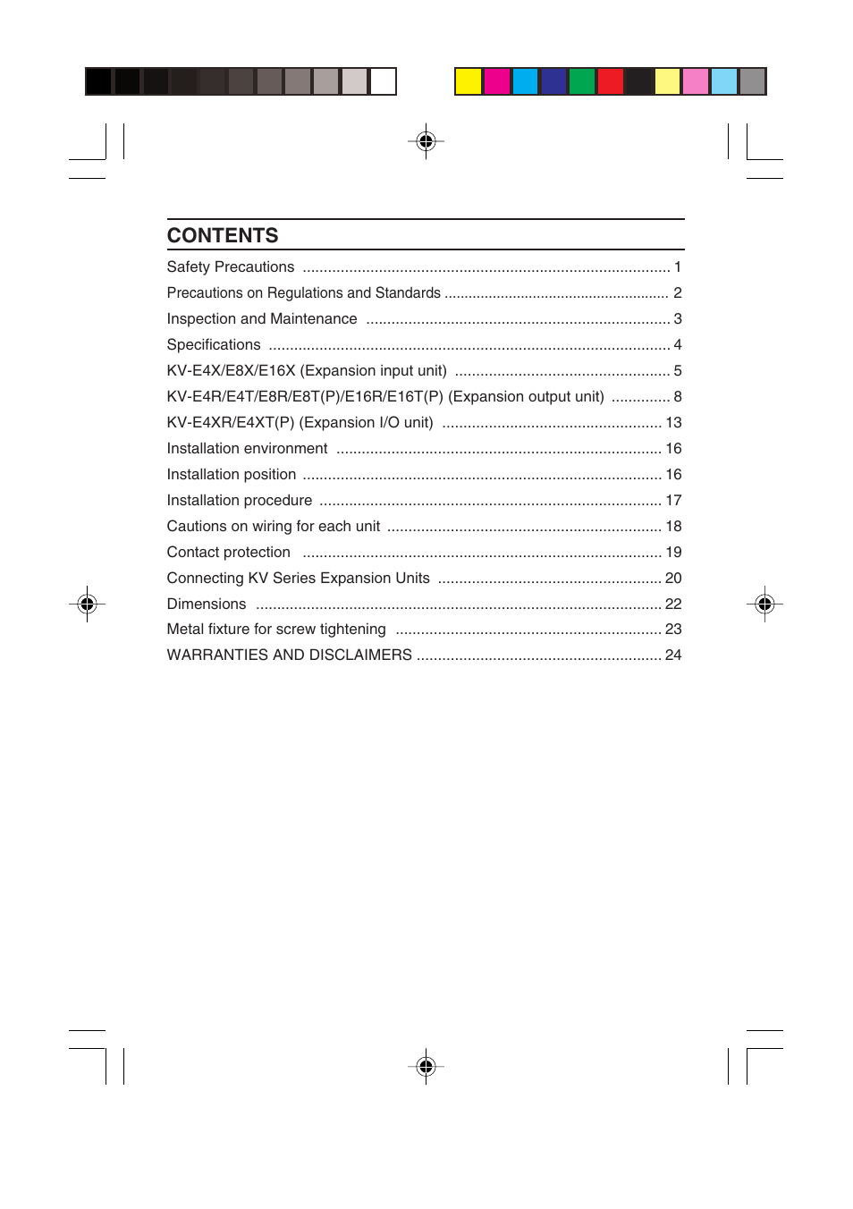 KEYENCE KV Series User Manual | Page 2 / 26