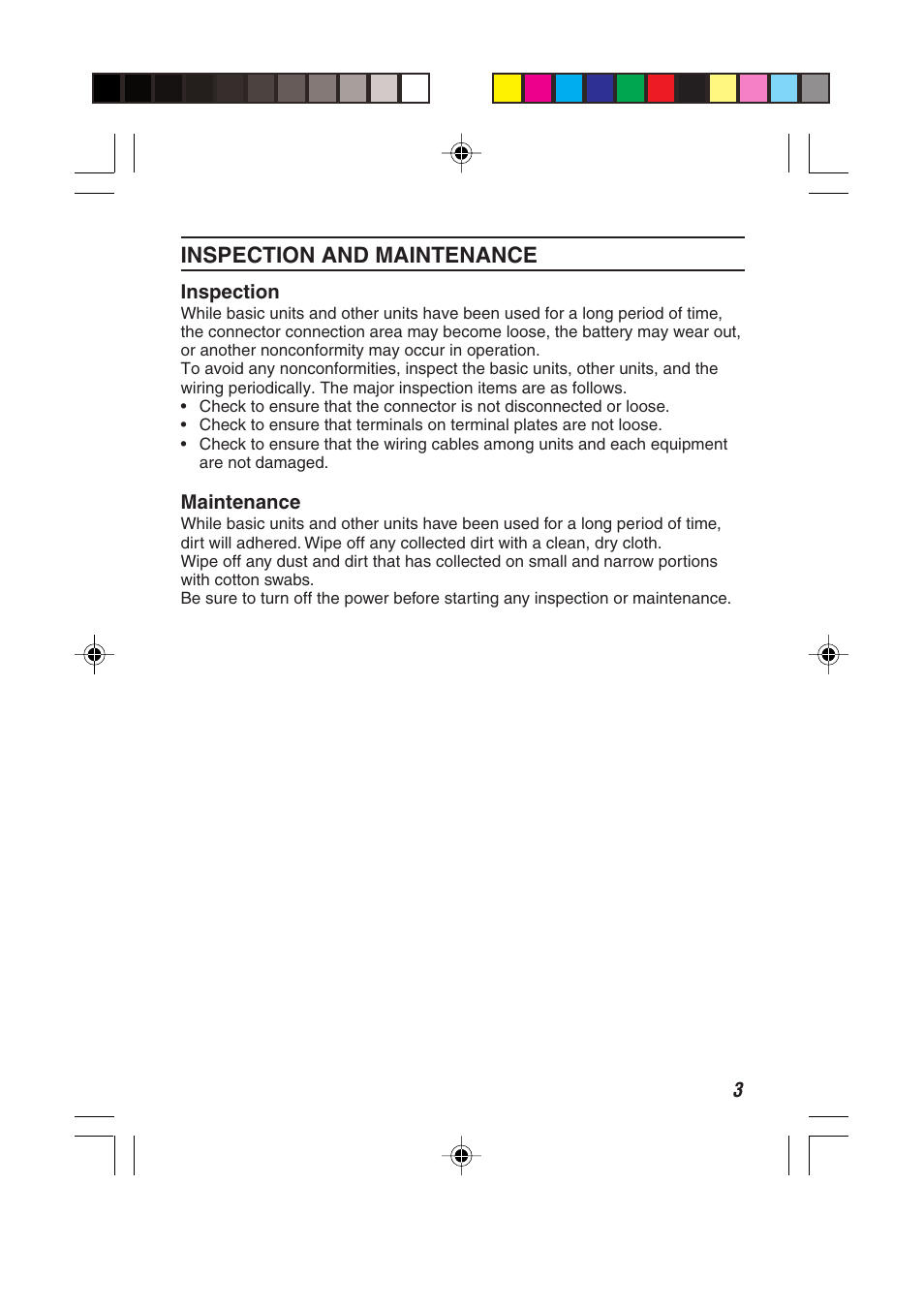 Inspection and maintenance | KEYENCE KV Series User Manual | Page 5 / 26