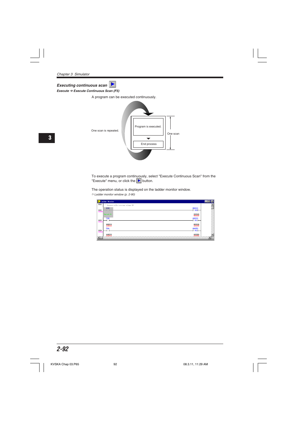 Executing continuous scan | KEYENCE KV Series User Manual | Page 116 / 240