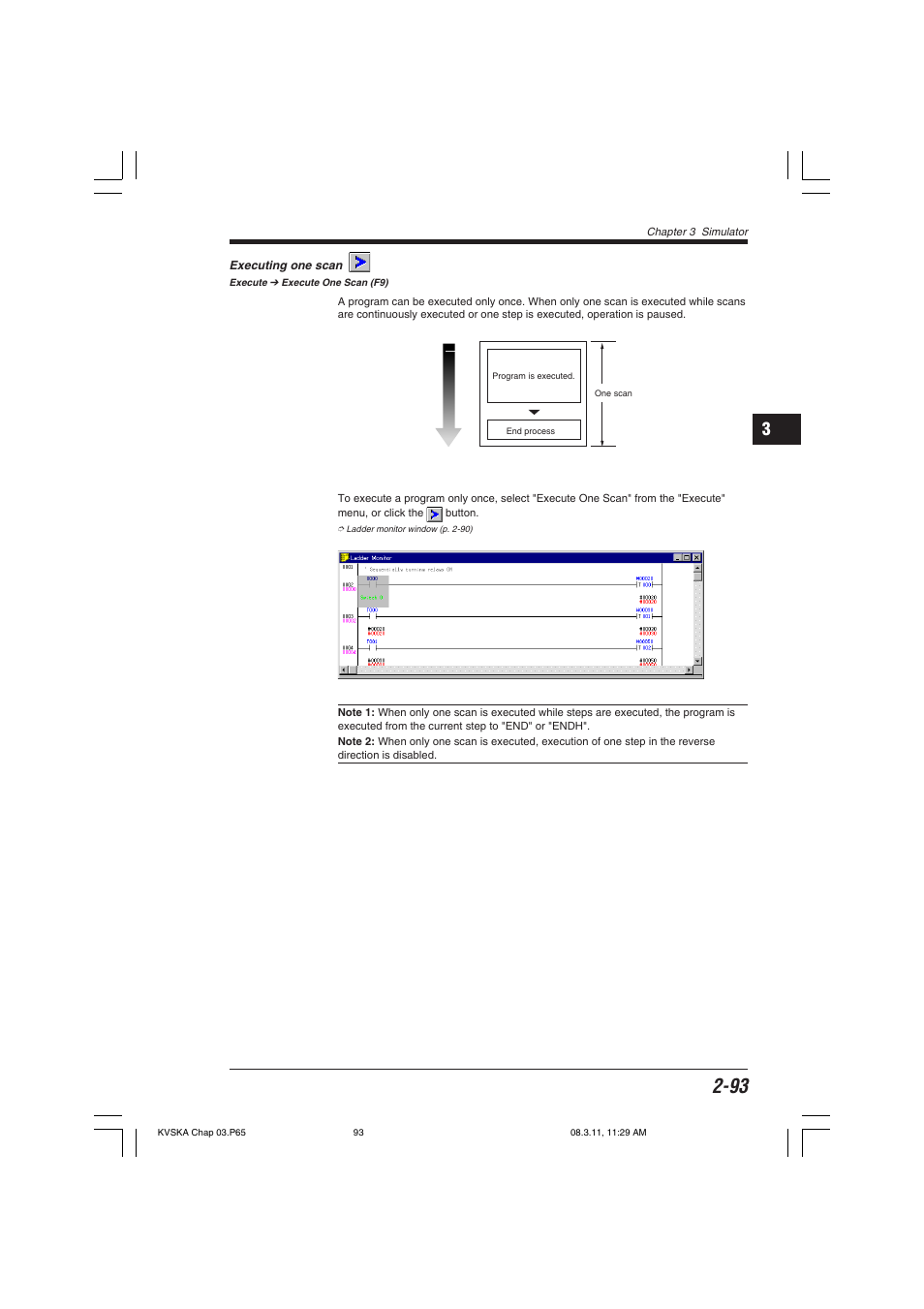 Executing one scan | KEYENCE KV Series User Manual | Page 117 / 240