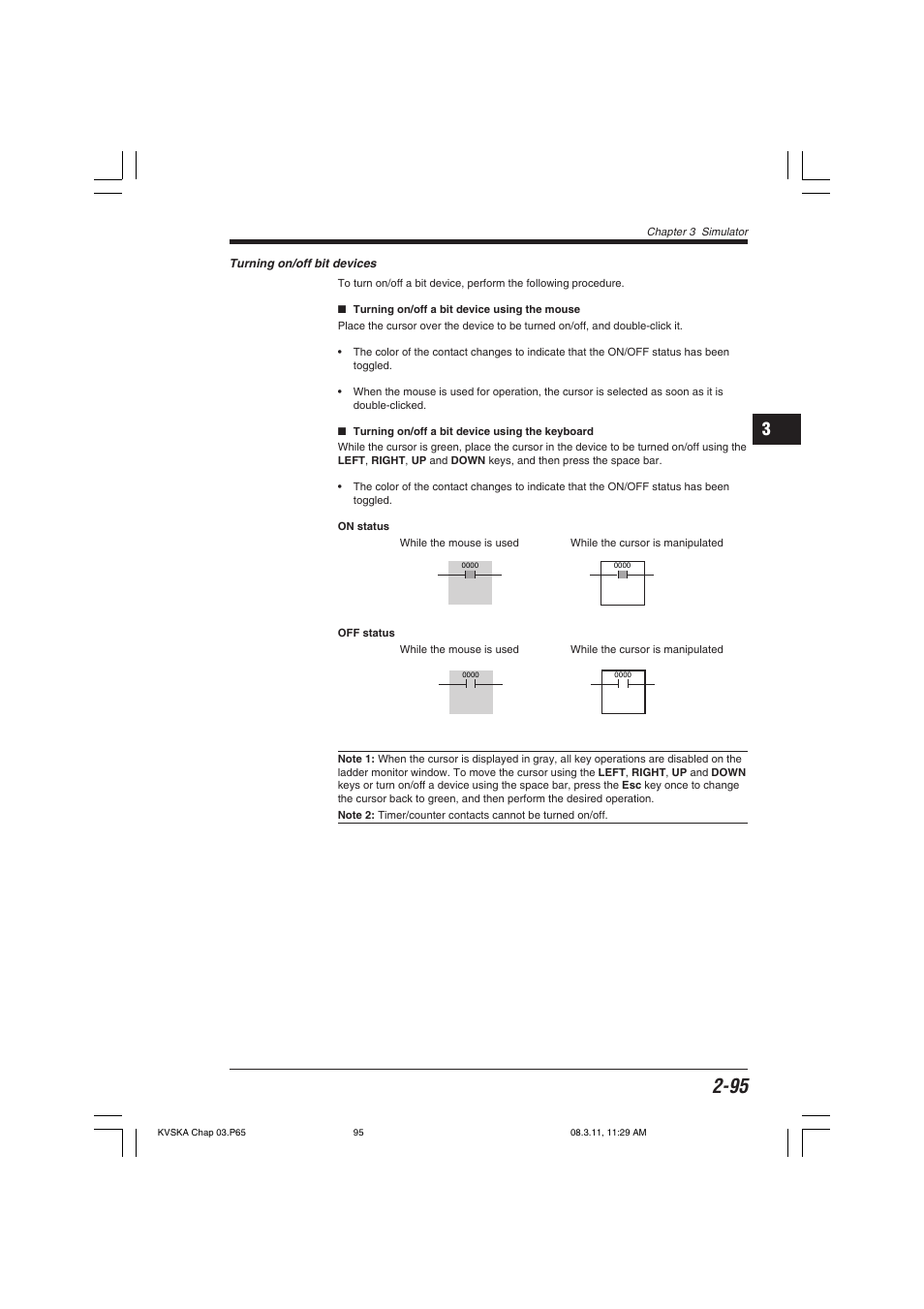 Turning on/off bit devices | KEYENCE KV Series User Manual | Page 119 / 240