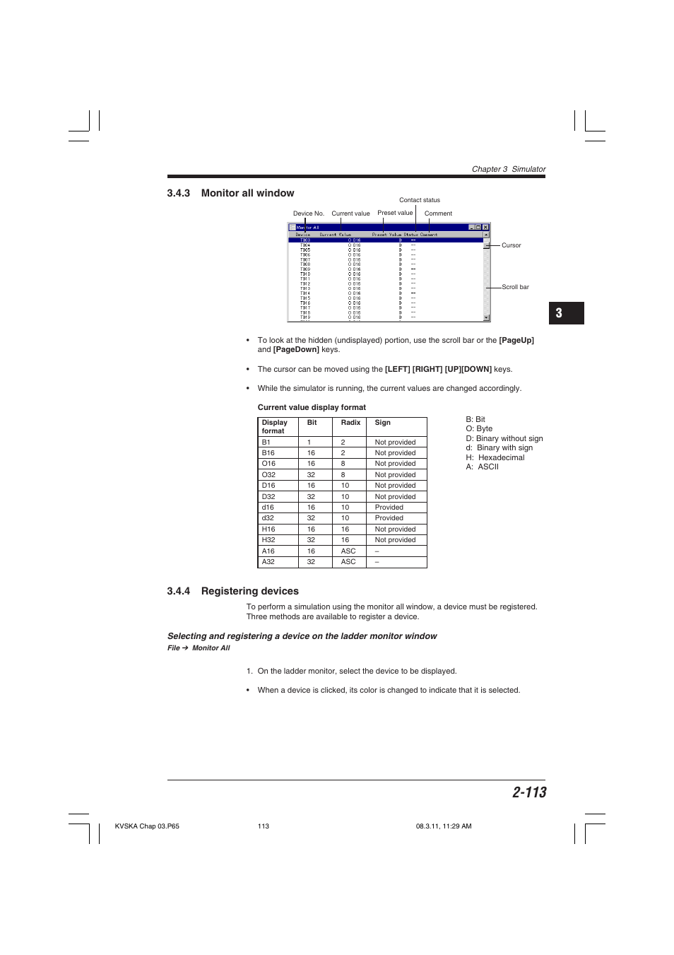 3 monitor all window, 4 registering devices | KEYENCE KV Series User Manual | Page 137 / 240