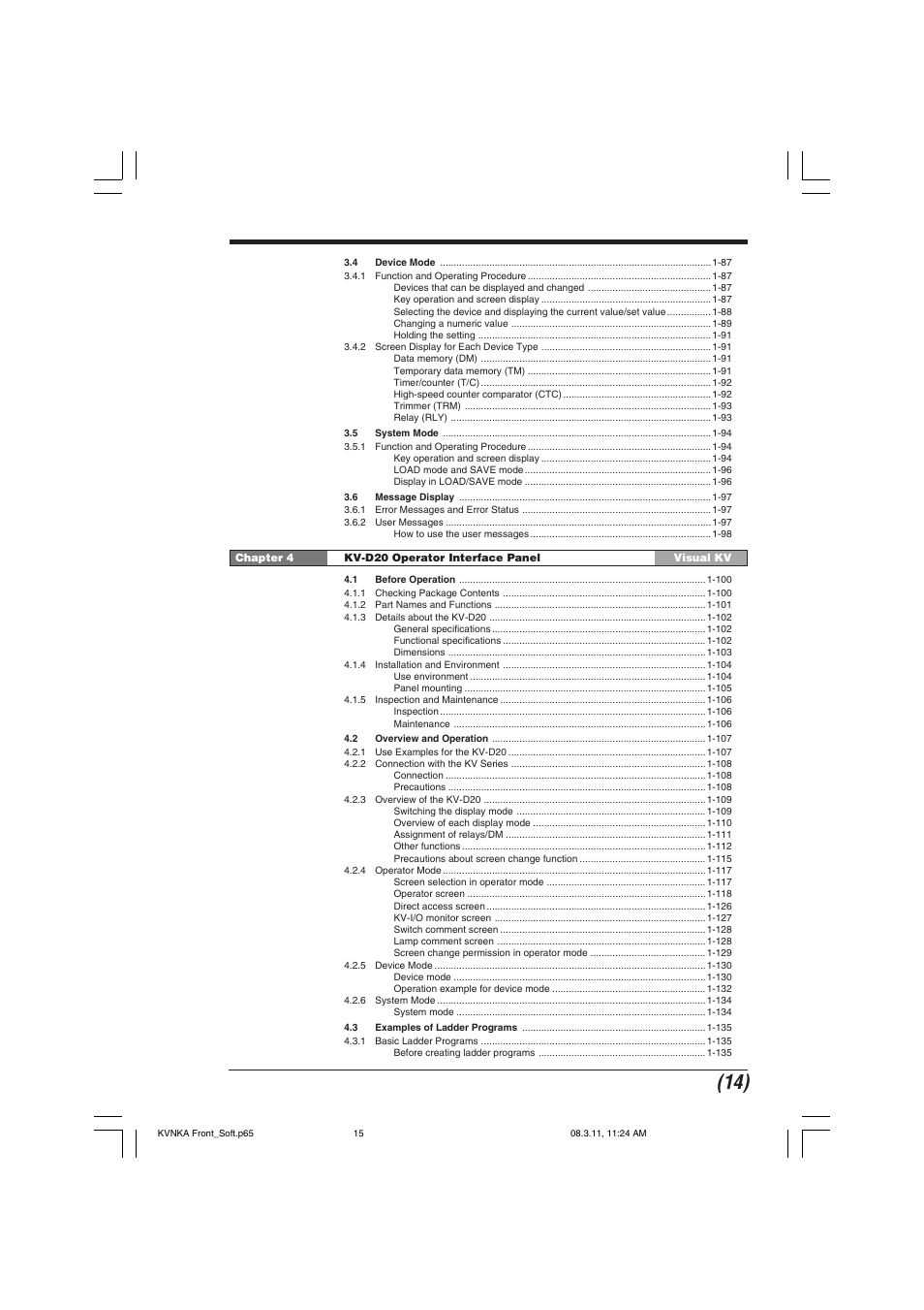 KEYENCE KV Series User Manual | Page 15 / 240