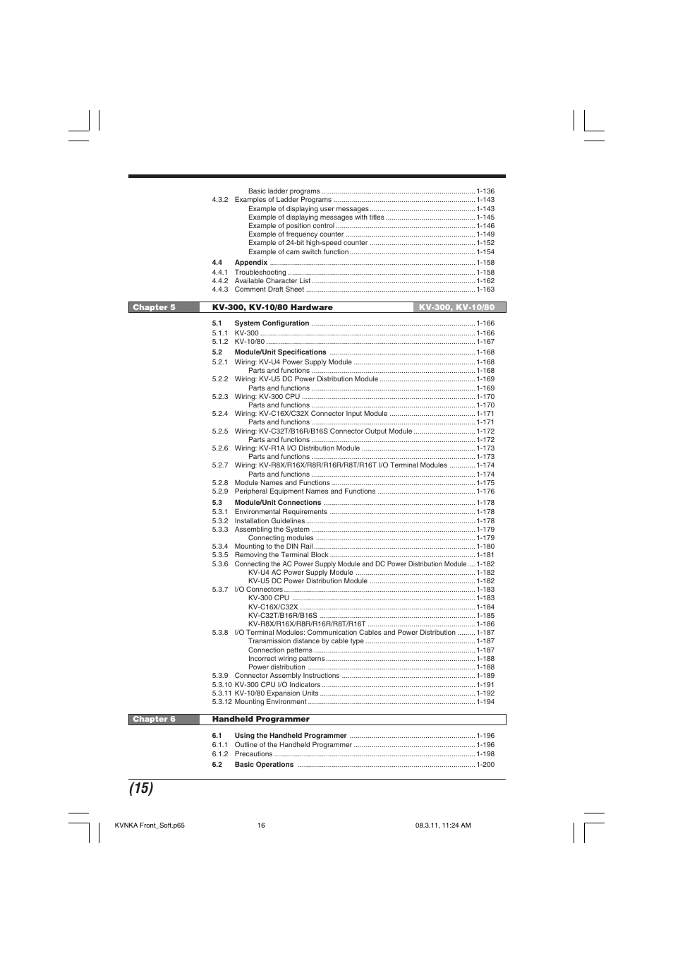 KEYENCE KV Series User Manual | Page 16 / 240