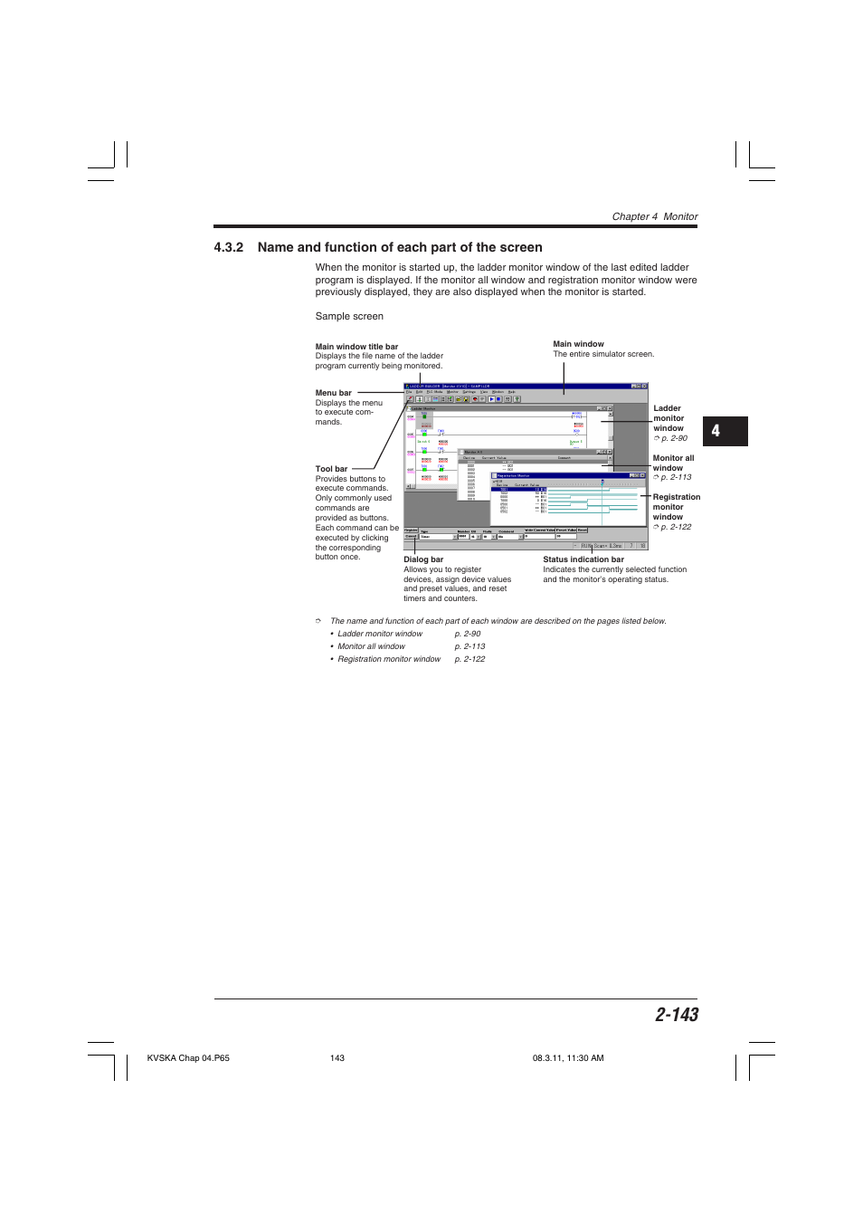 2 name and function of each part of the screen | KEYENCE KV Series User Manual | Page 167 / 240