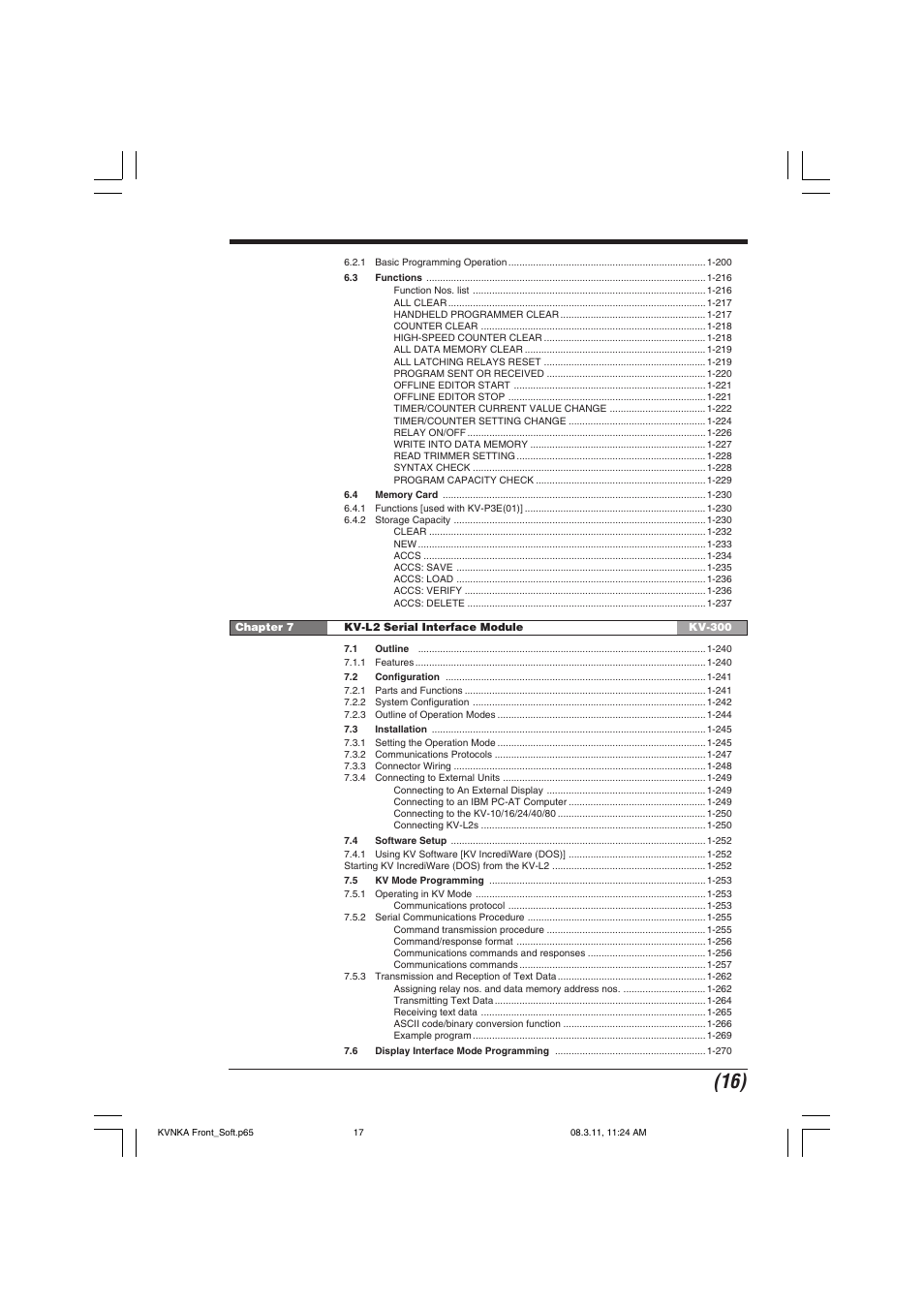 KEYENCE KV Series User Manual | Page 17 / 240