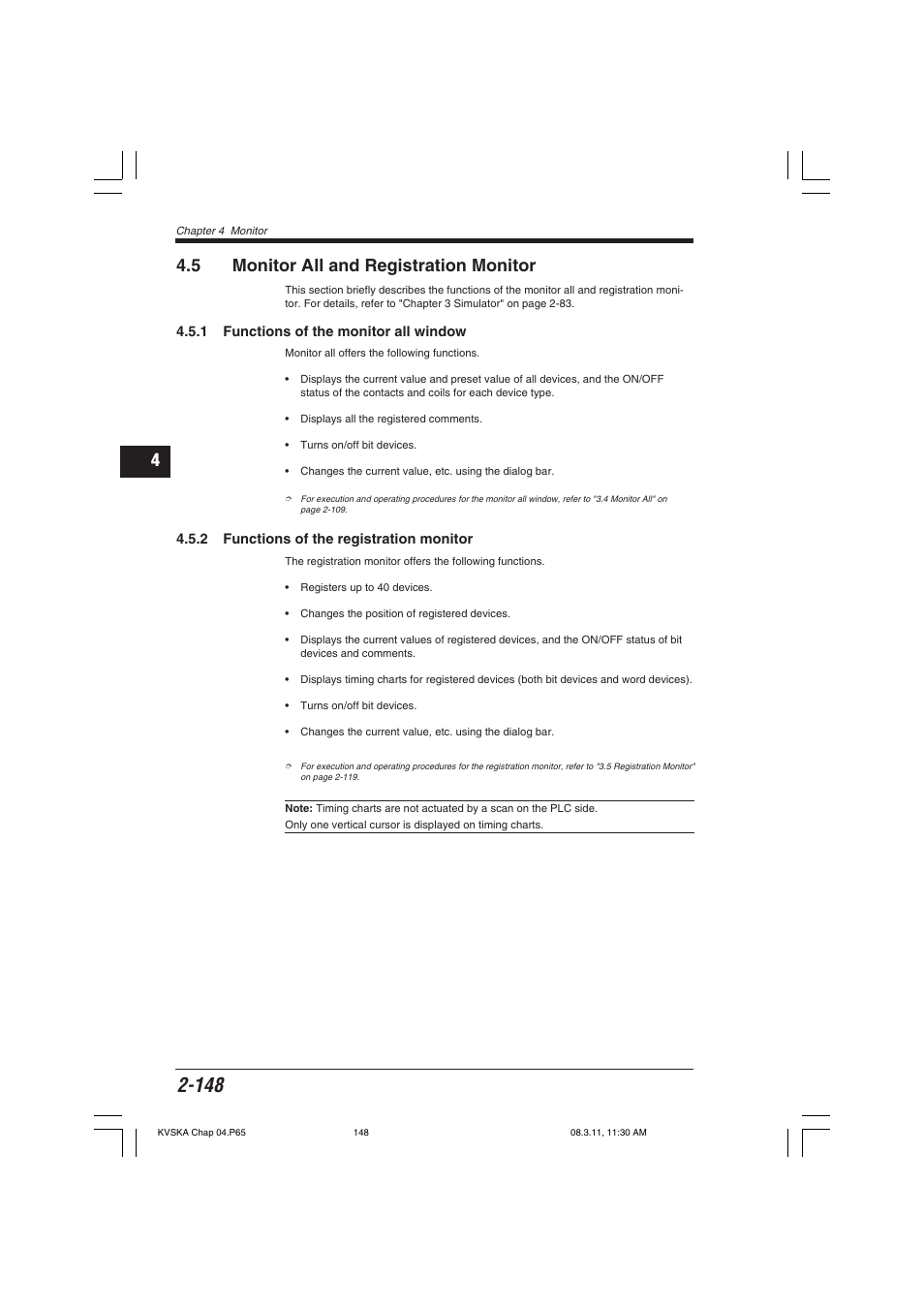 5 monitor all and registration monitor, 1 functions of the monitor all window, 2 functions of the registration monitor | KEYENCE KV Series User Manual | Page 172 / 240
