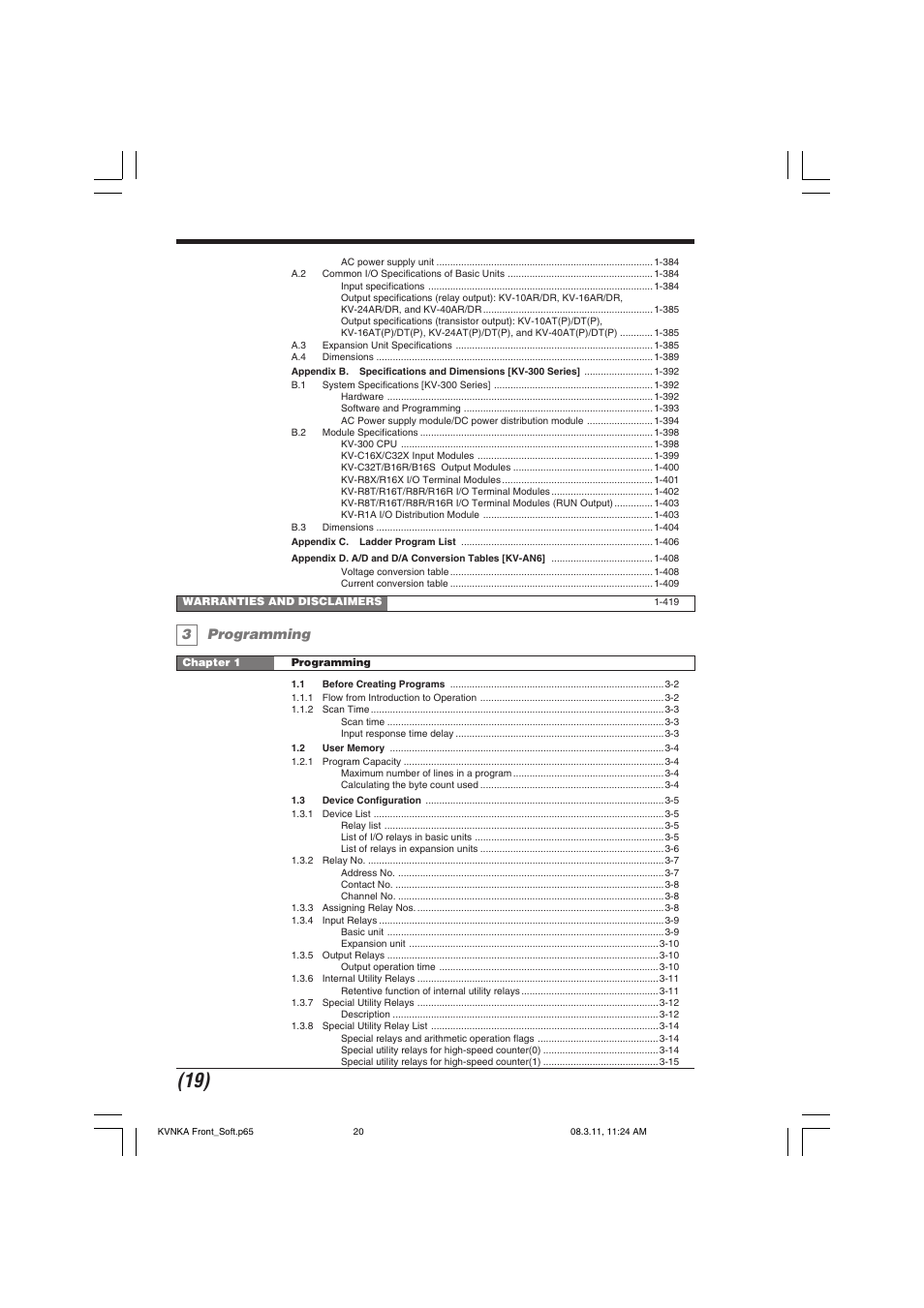 3 programming, 3programming | KEYENCE KV Series User Manual | Page 20 / 240