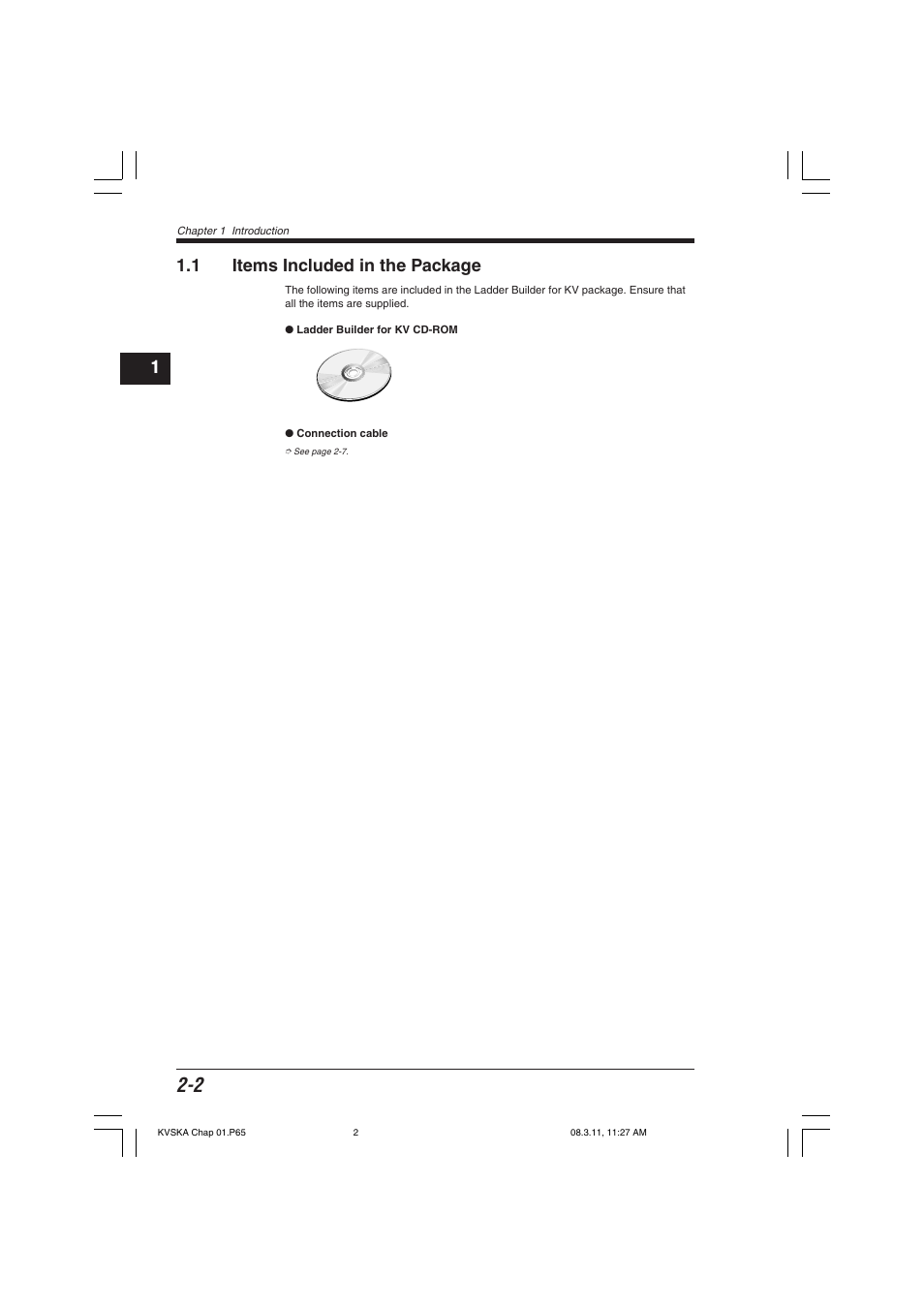 1 items included in the package | KEYENCE KV Series User Manual | Page 26 / 240