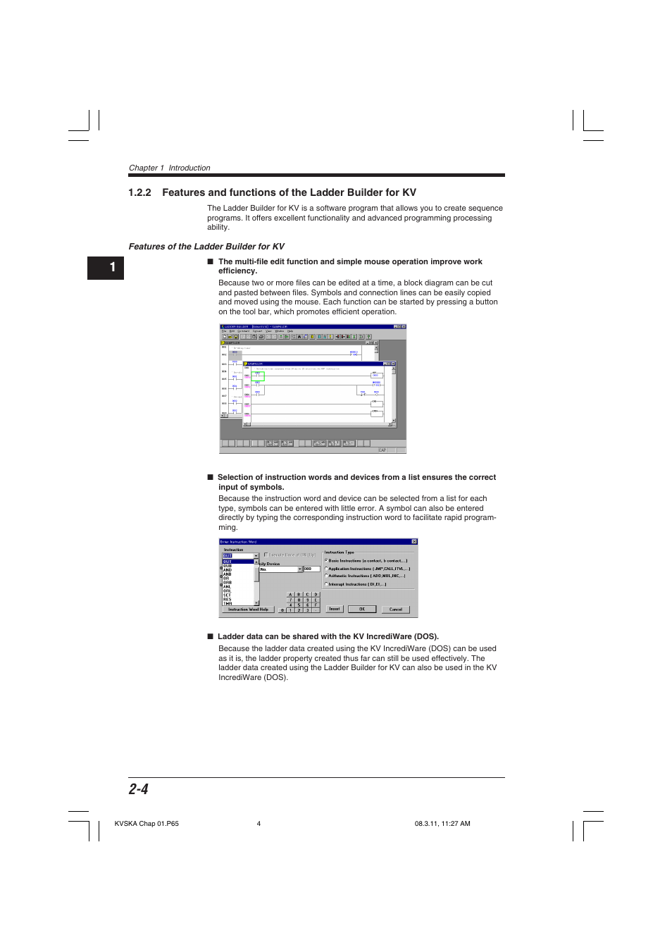 Features of the ladder builder for kv | KEYENCE KV Series User Manual | Page 28 / 240