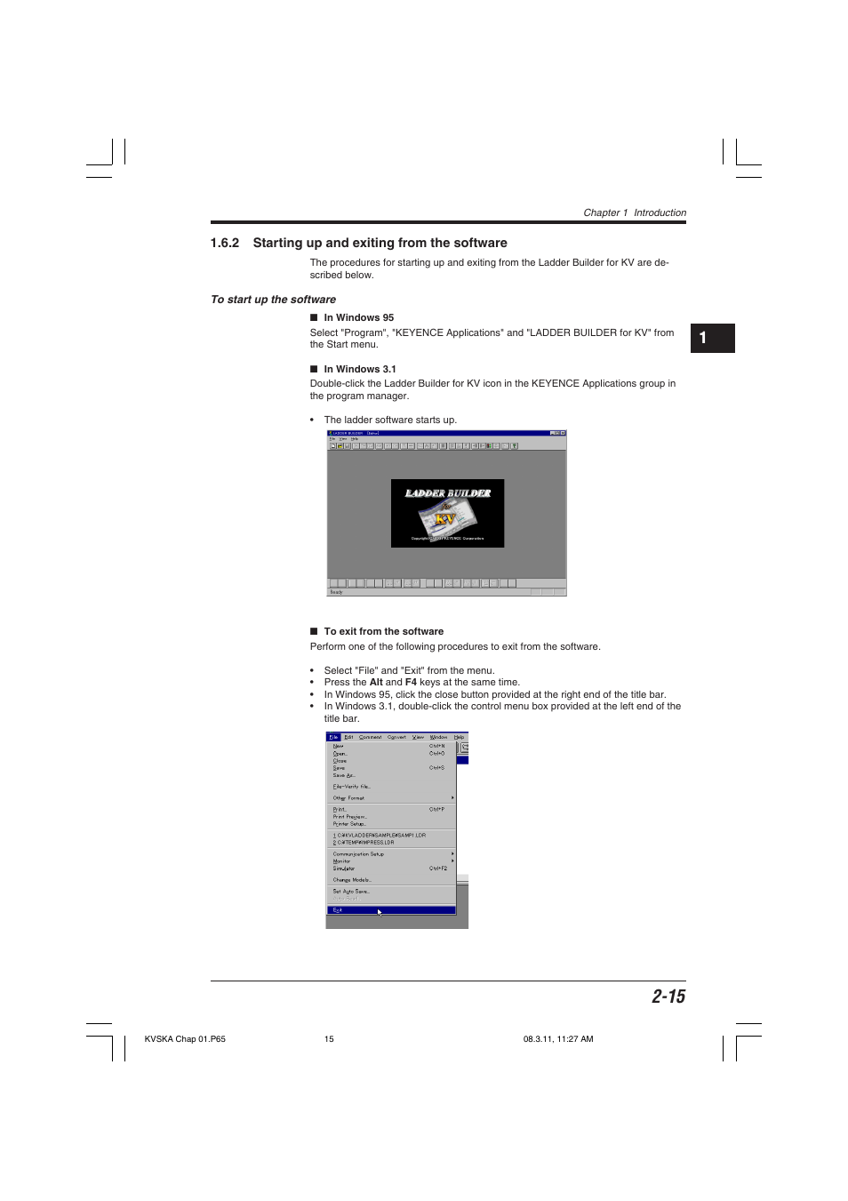 2 starting up and exiting from the software, To start up the software | KEYENCE KV Series User Manual | Page 39 / 240