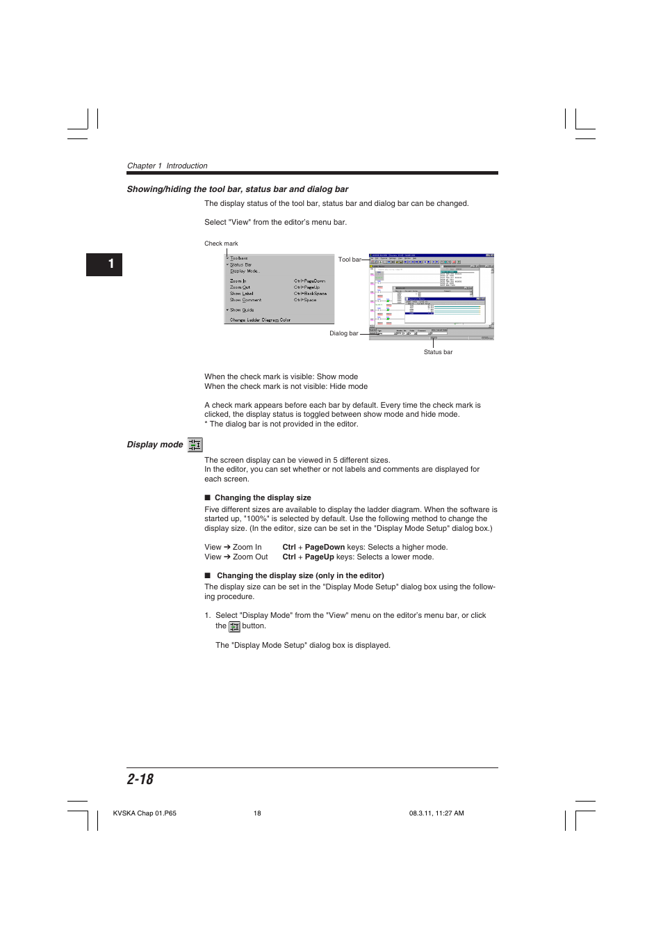 Display mode | KEYENCE KV Series User Manual | Page 42 / 240