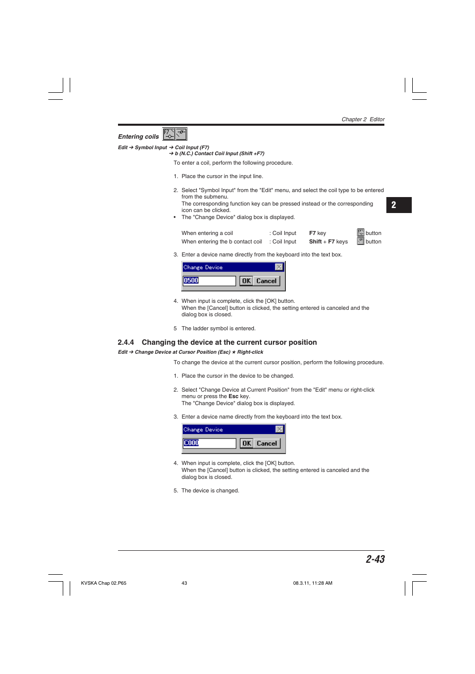 Entering coils | KEYENCE KV Series User Manual | Page 67 / 240