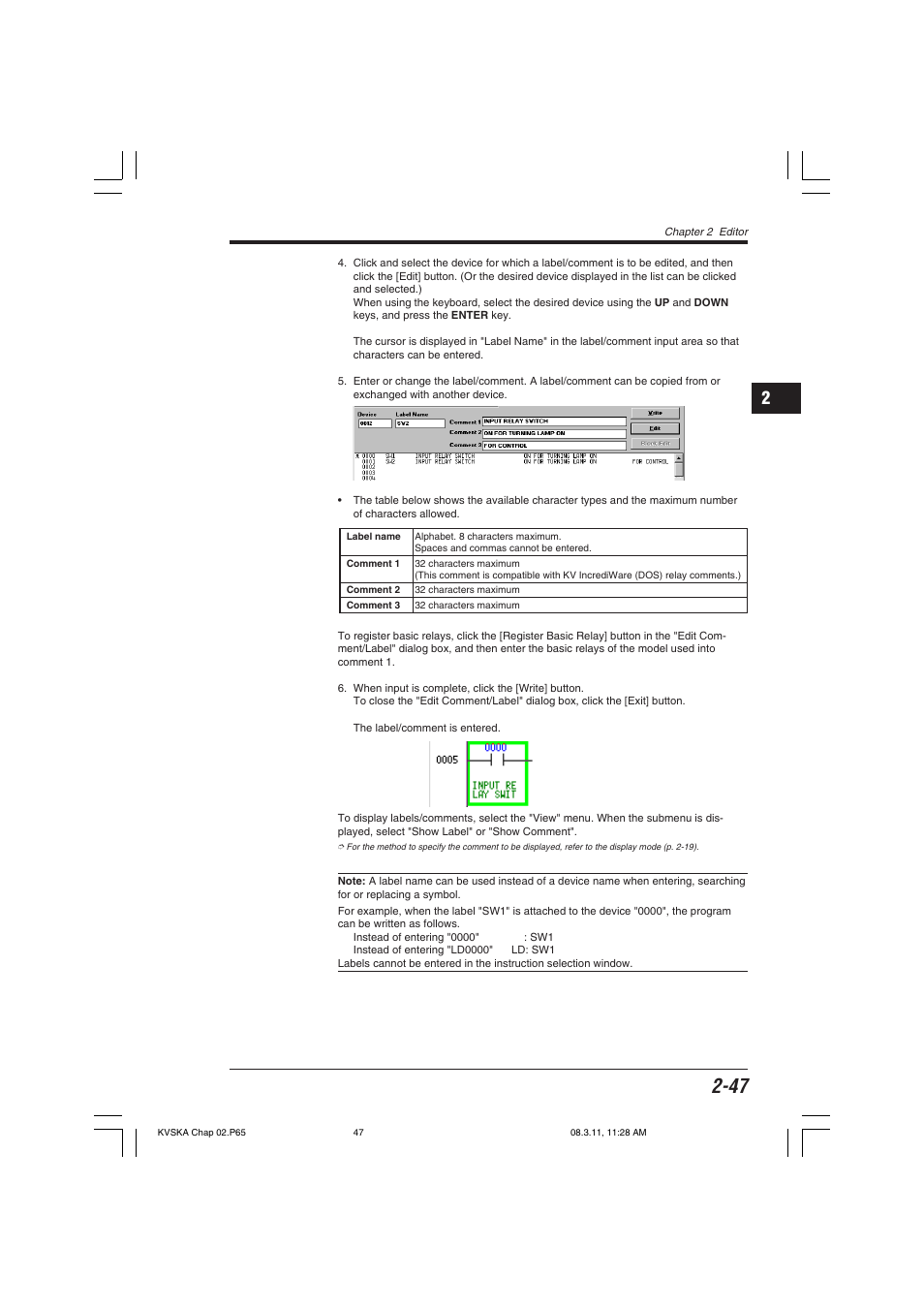 KEYENCE KV Series User Manual | Page 71 / 240