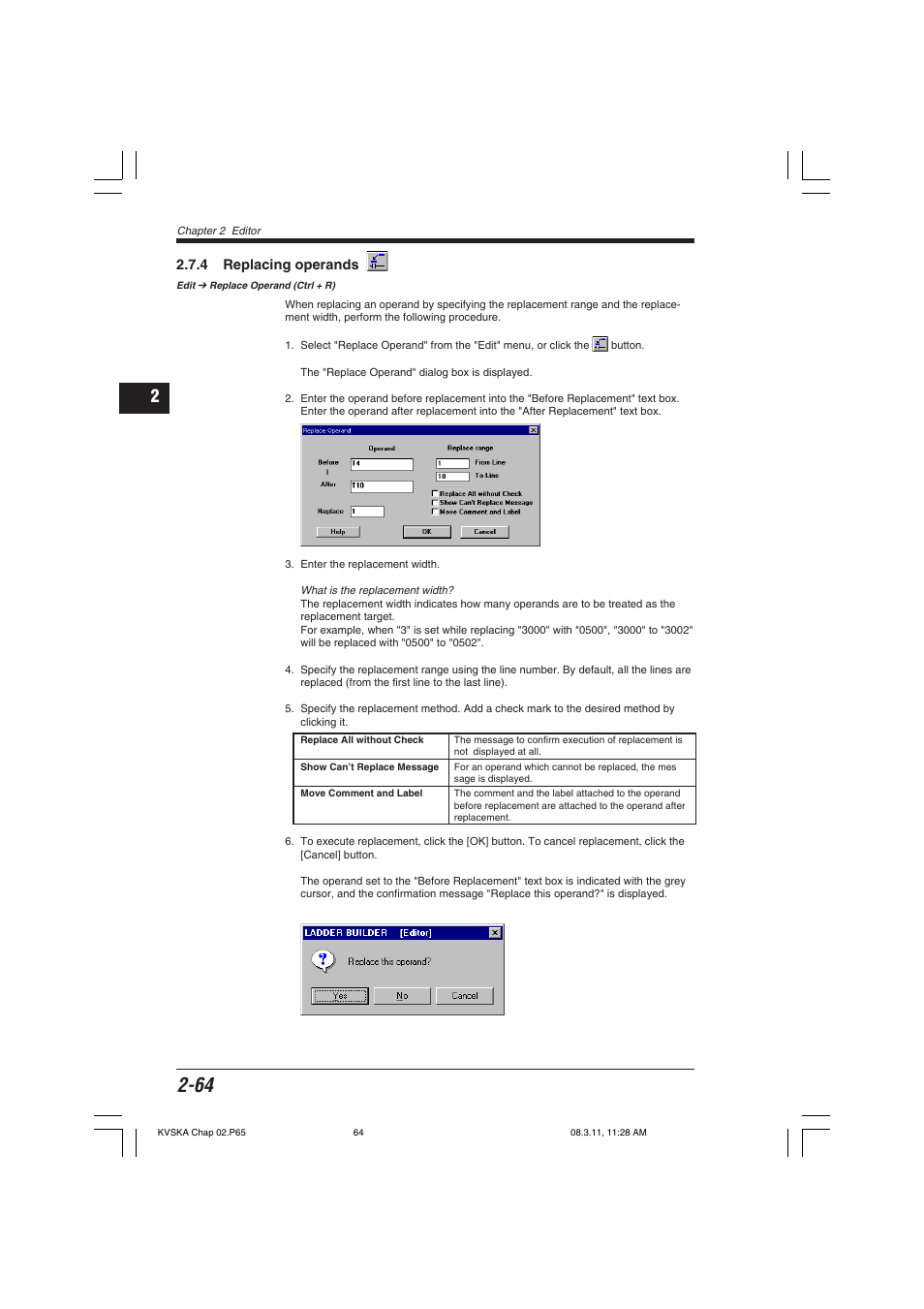 4 replacing operands | KEYENCE KV Series User Manual | Page 88 / 240