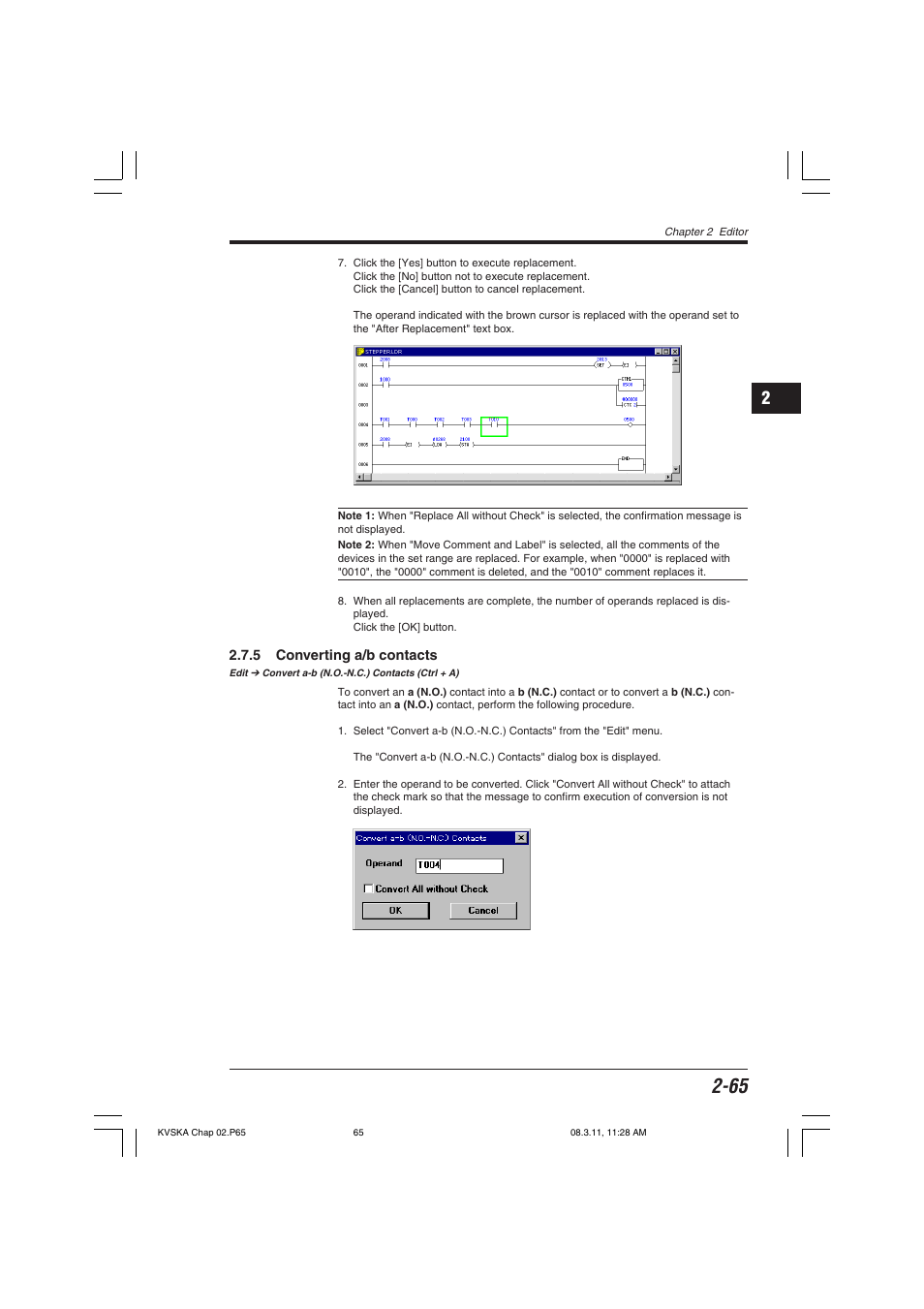 5 converting a/b contacts | KEYENCE KV Series User Manual | Page 89 / 240