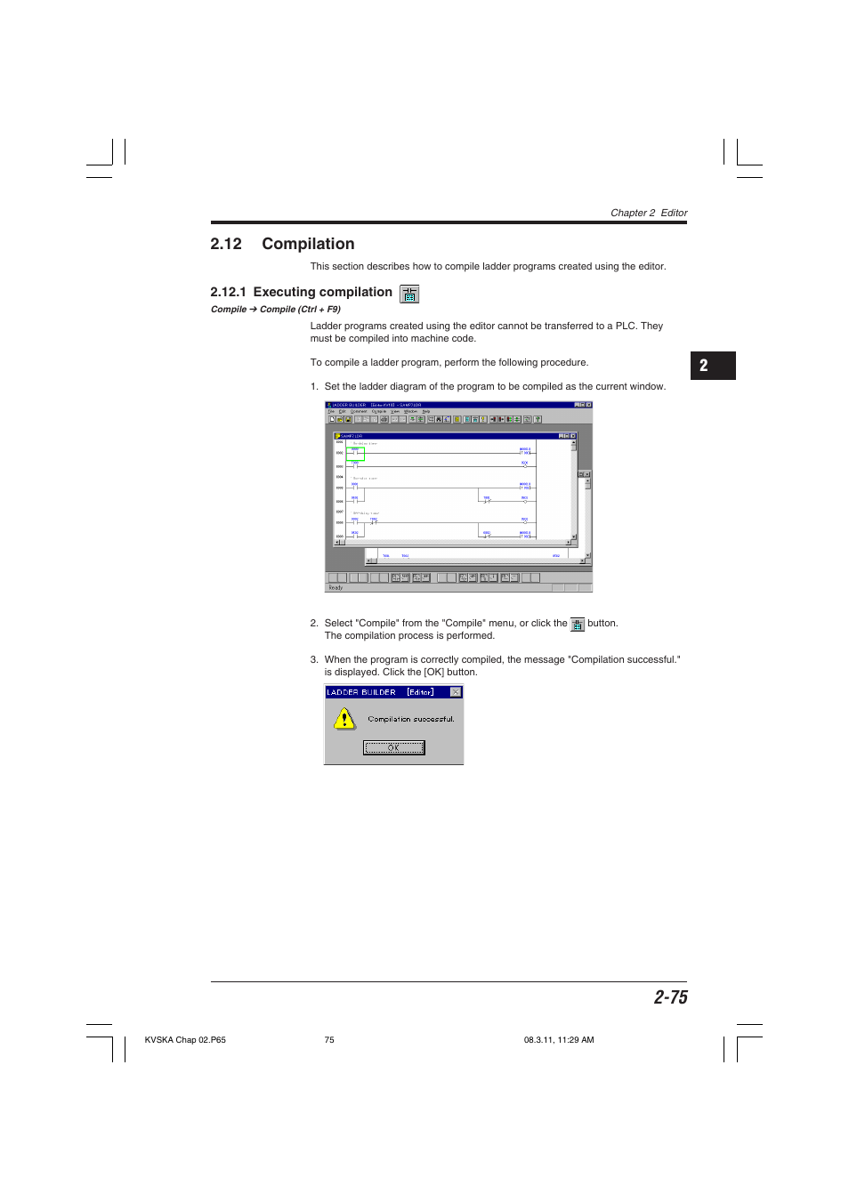 12 compilation, 1 executing compilation | KEYENCE KV Series User Manual | Page 99 / 240