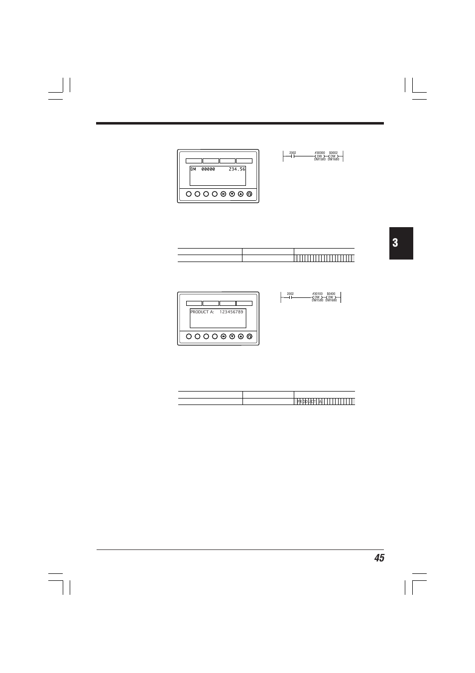 Displaying a decimal point, Displaying a two-word number | KEYENCE KV-D20 User Manual | Page 45 / 72