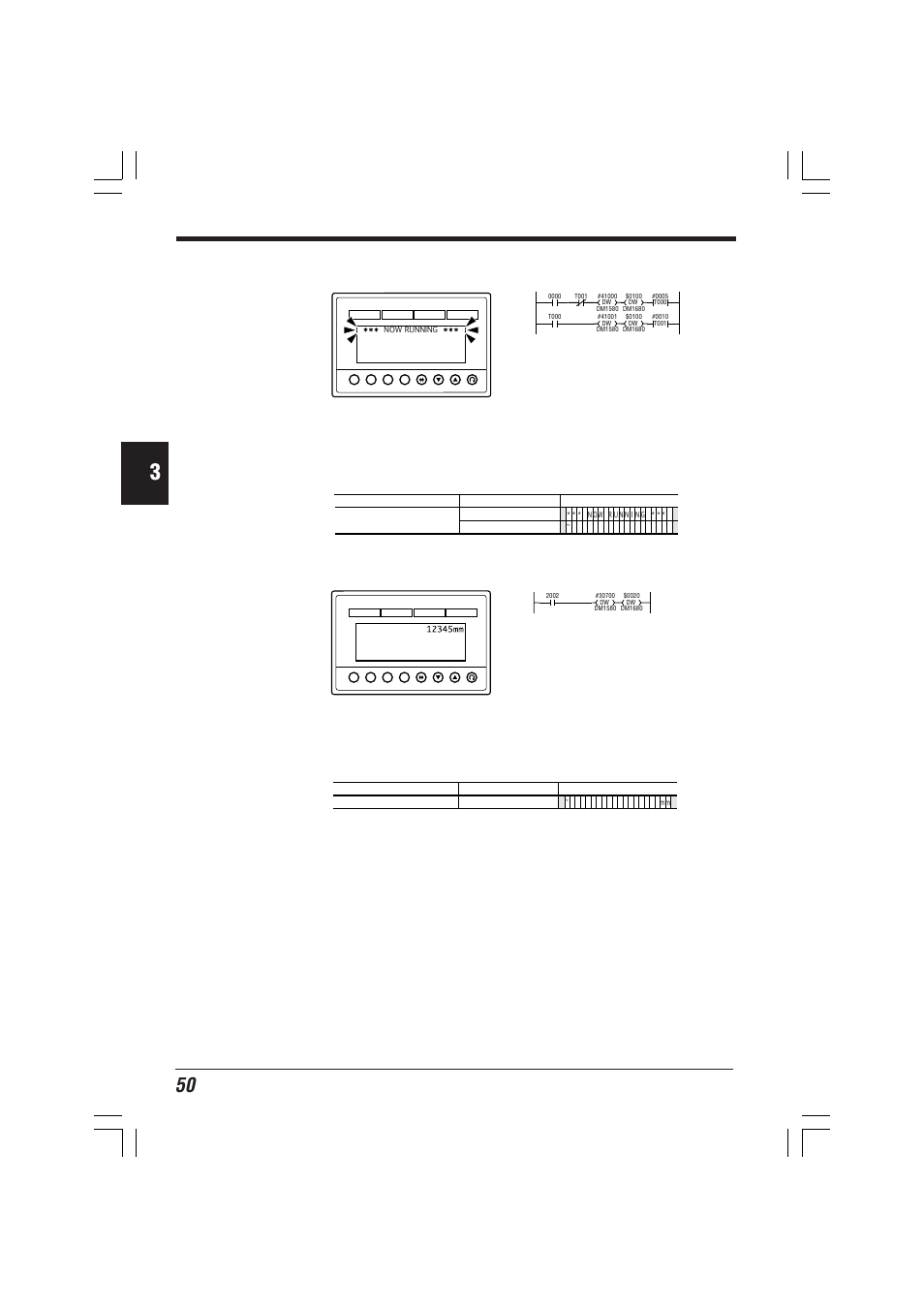 Displaying a flashing message, Entering spaces at the beginning of a comment | KEYENCE KV-D20 User Manual | Page 50 / 72