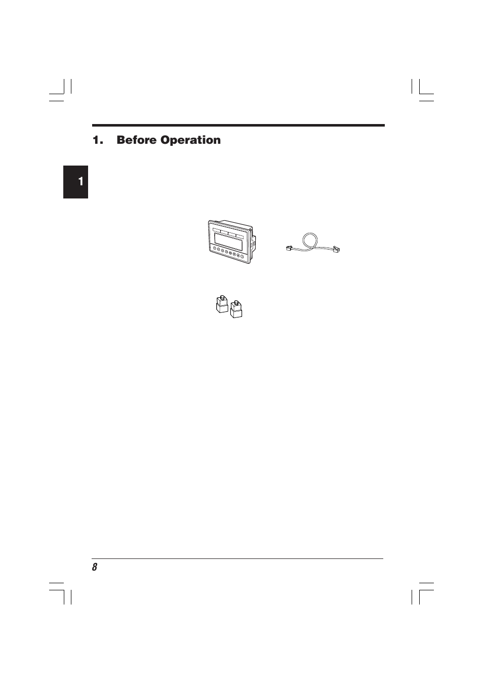 Before operation, 1 checking package contents | KEYENCE KV-D20 User Manual | Page 8 / 72