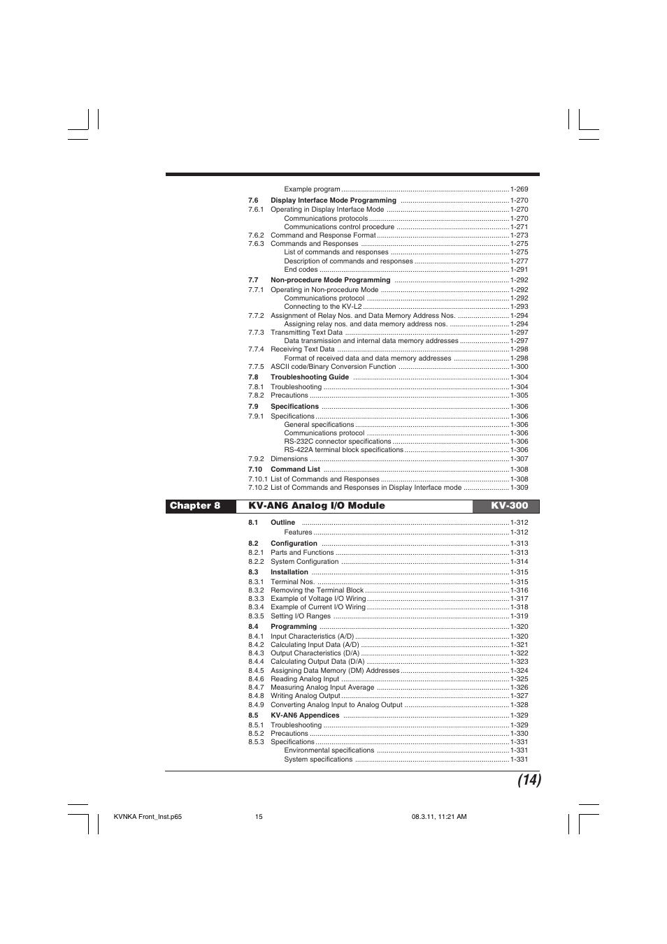 KEYENCE Visual KV Series User Manual | Page 15 / 444