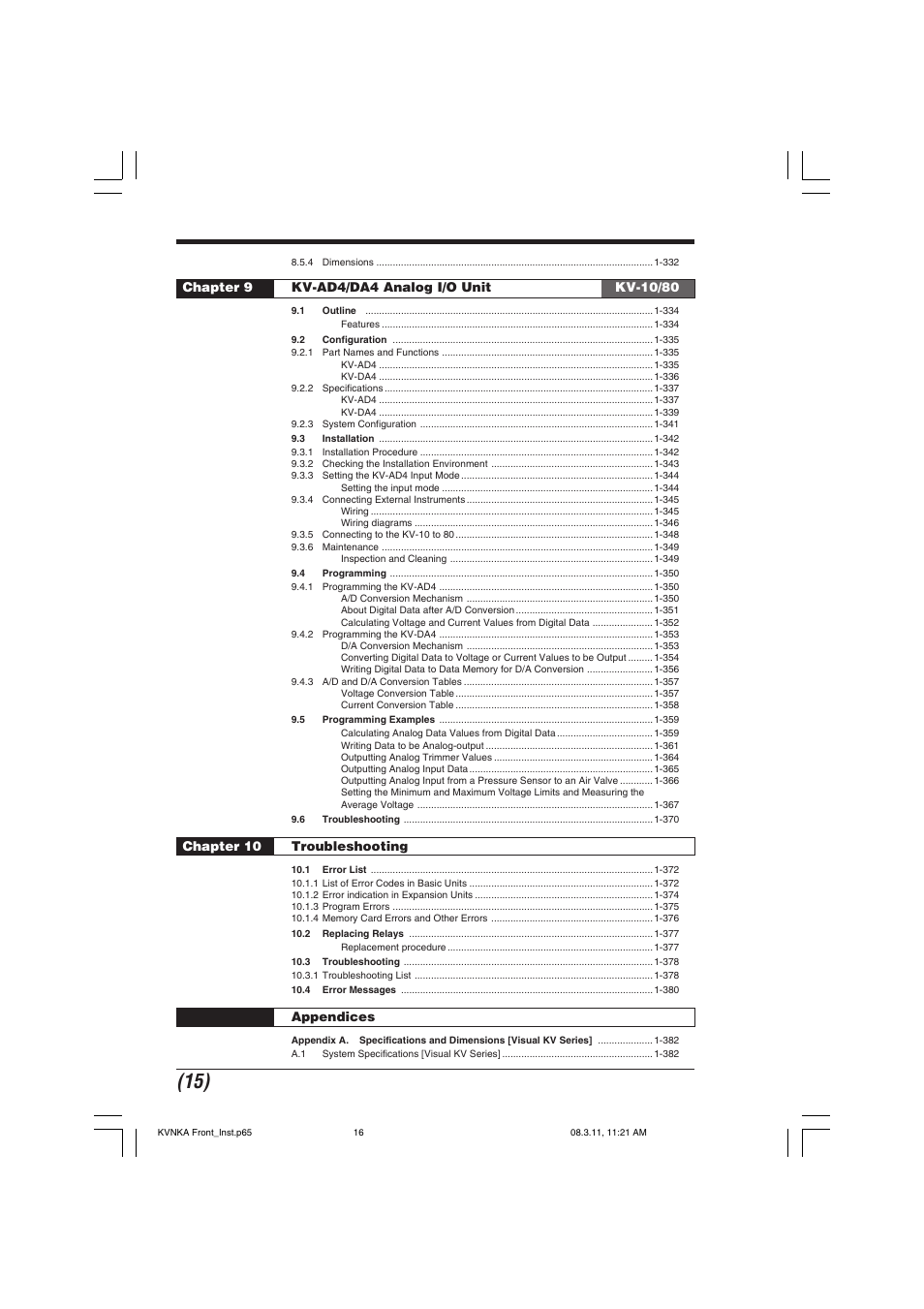 KEYENCE Visual KV Series User Manual | Page 16 / 444
