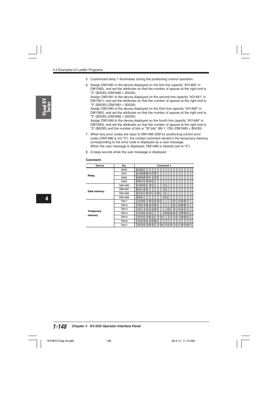 Visual kv series | KEYENCE Visual KV Series User Manual | Page 172 / 444