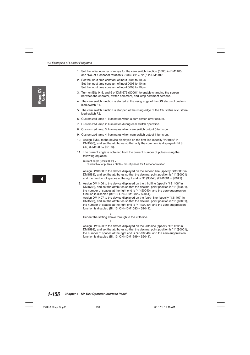 Visual kv series | KEYENCE Visual KV Series User Manual | Page 180 / 444