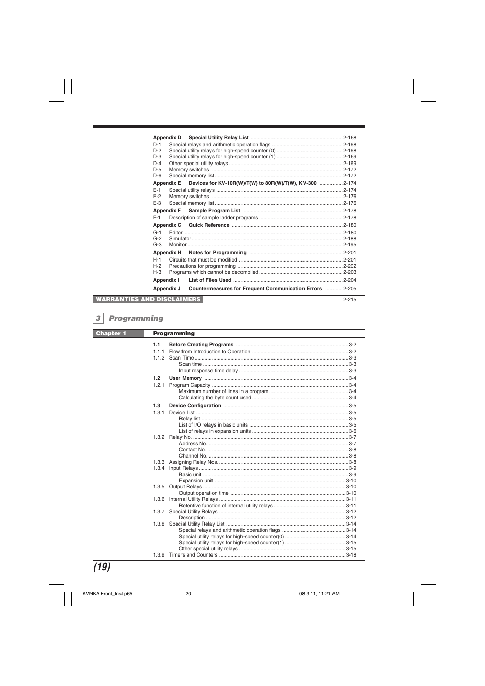 3 programming, 3programming | KEYENCE Visual KV Series User Manual | Page 20 / 444