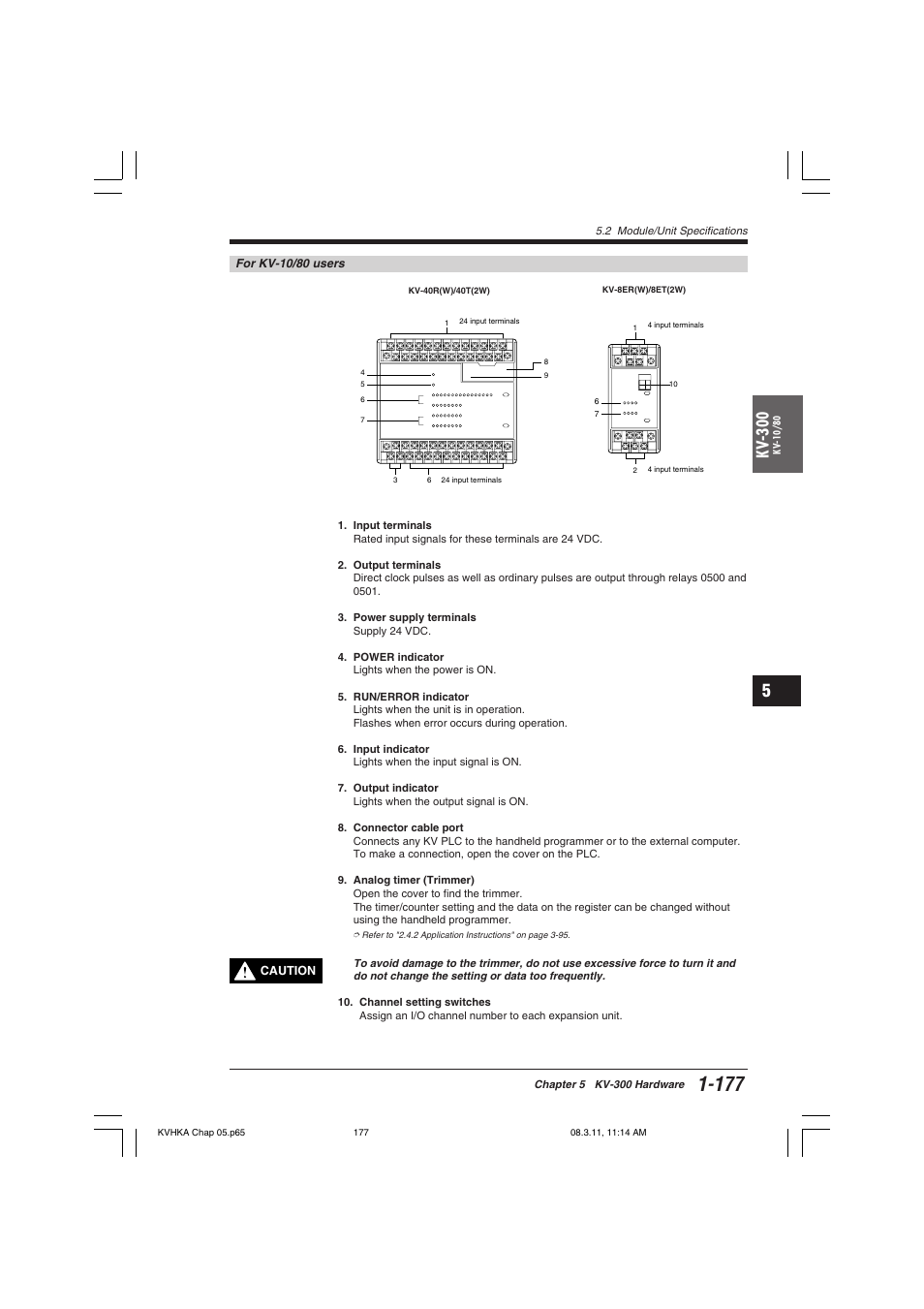 Kv -300 | KEYENCE Visual KV Series User Manual | Page 201 / 444