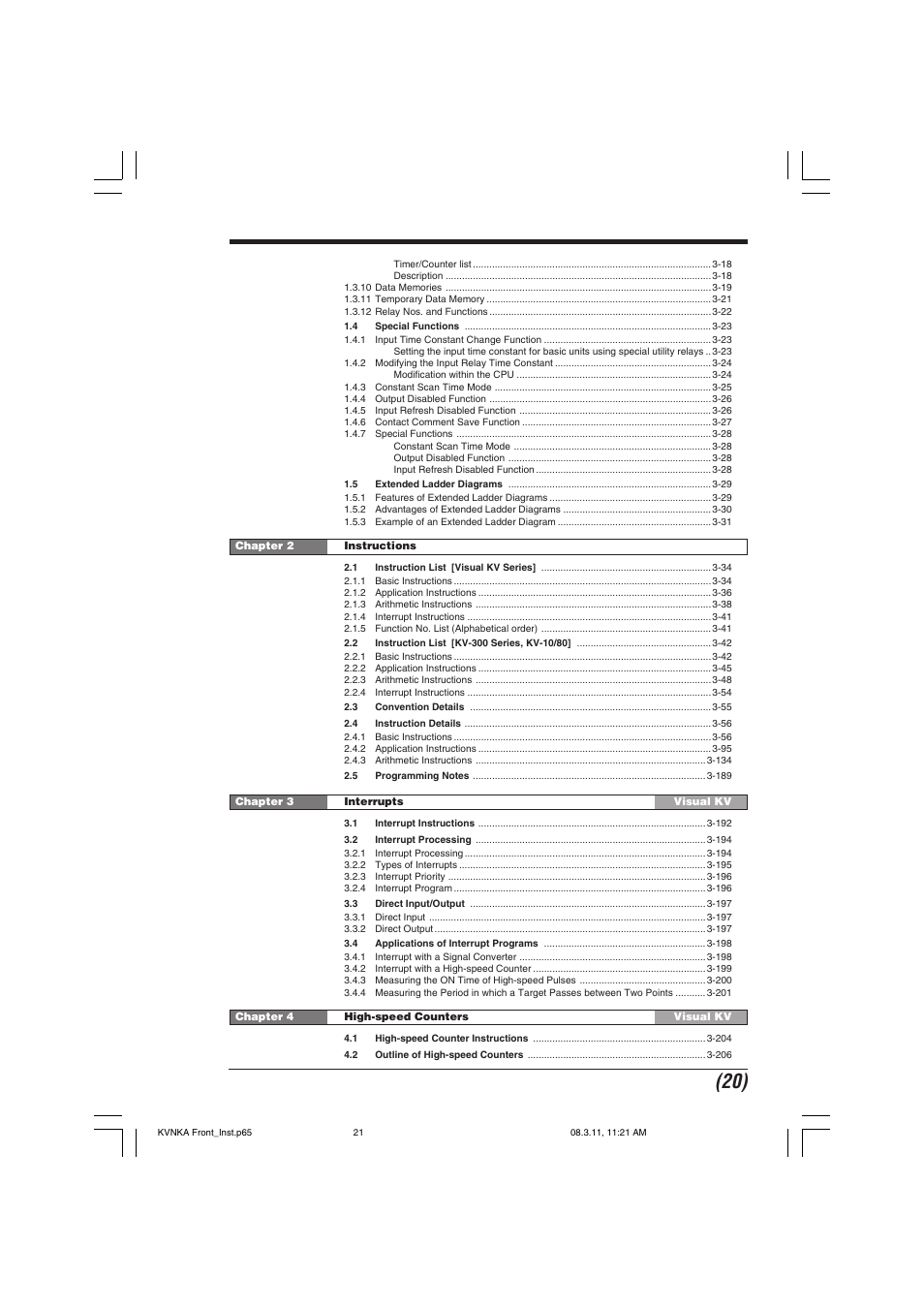 KEYENCE Visual KV Series User Manual | Page 21 / 444