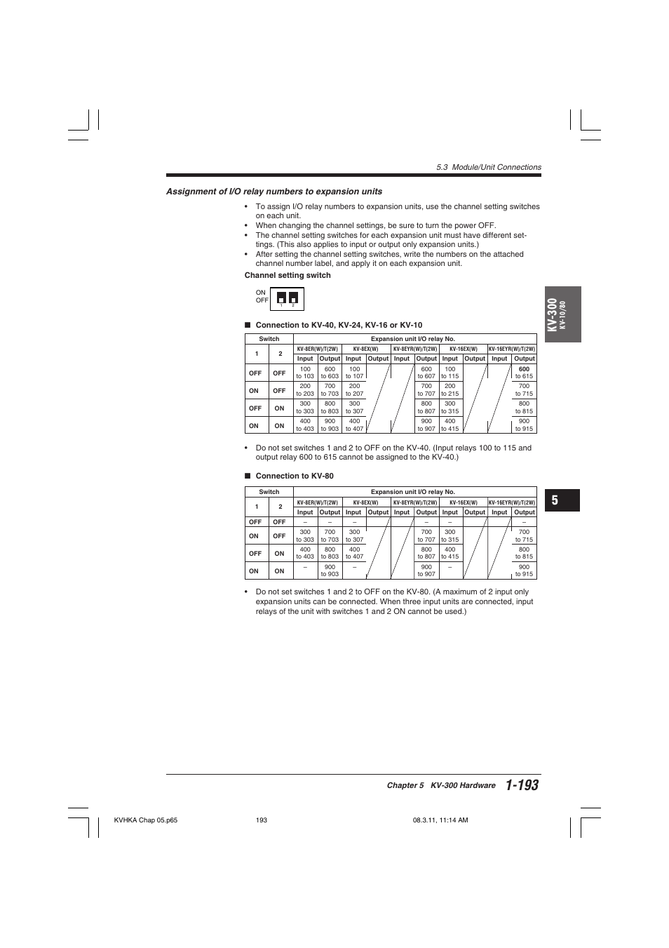 Kv -300 | KEYENCE Visual KV Series User Manual | Page 217 / 444