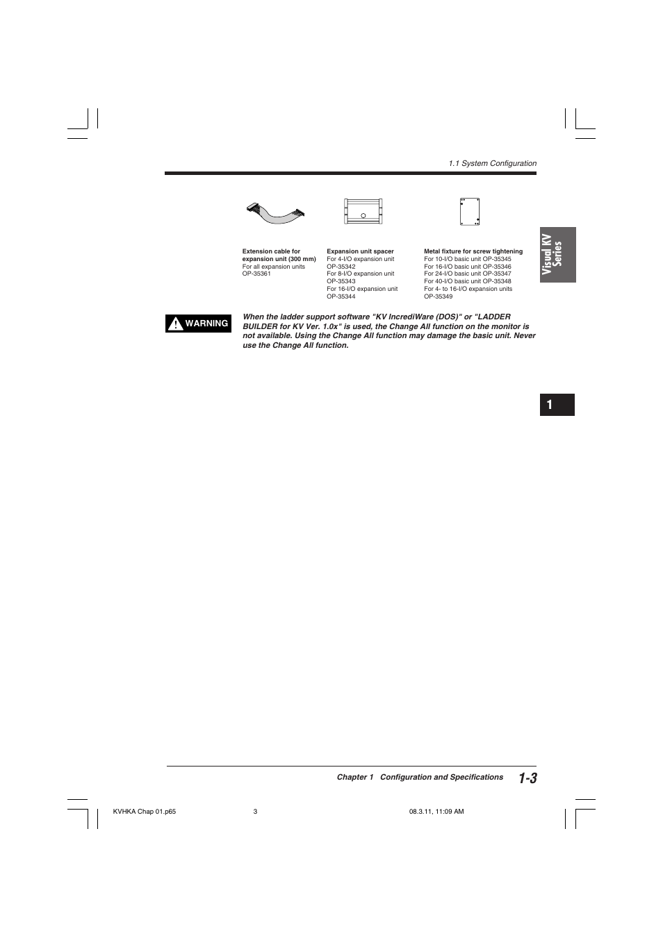 Visual kv series | KEYENCE Visual KV Series User Manual | Page 27 / 444