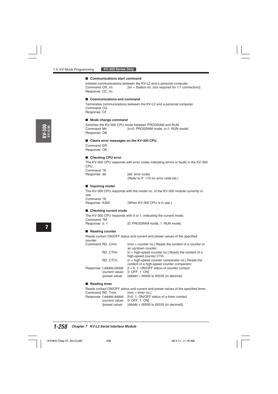 Kv -300 | KEYENCE Visual KV Series User Manual | Page 282 / 444